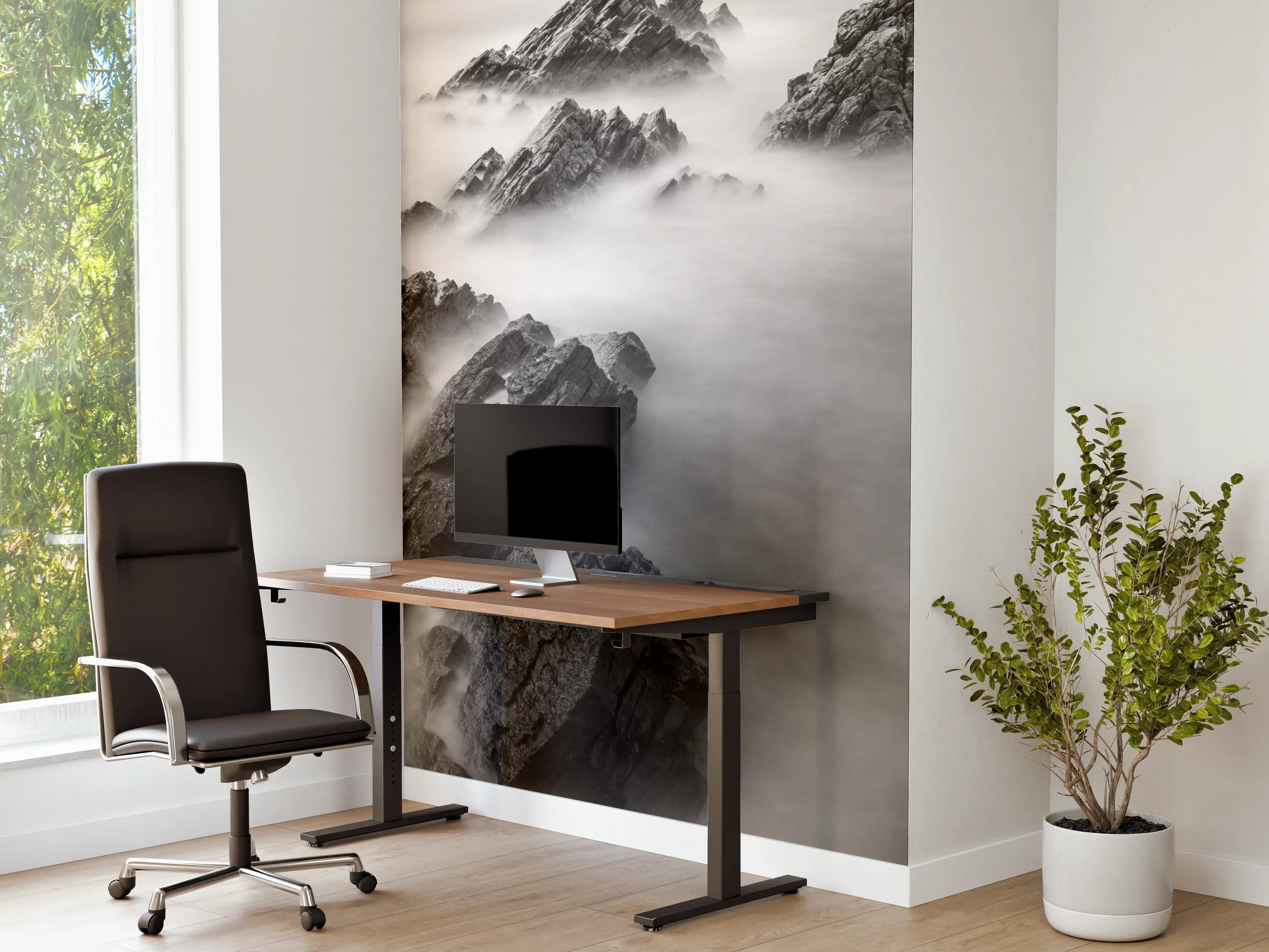 Büro Wandgestaltung - Nebelmeer über Felsformationen