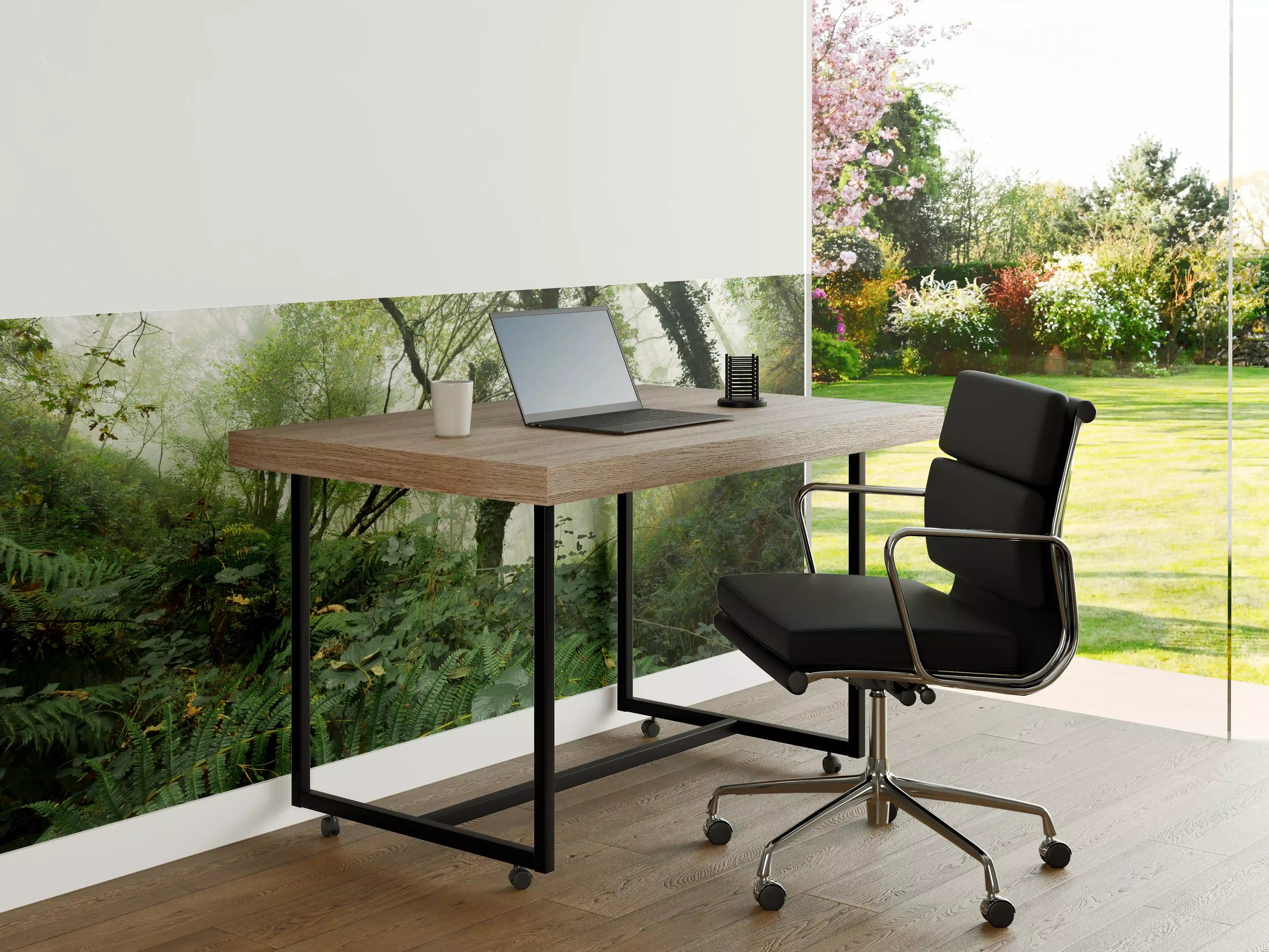 Büro Wandgestaltung - Nebelwald Grüntöne Herbst
