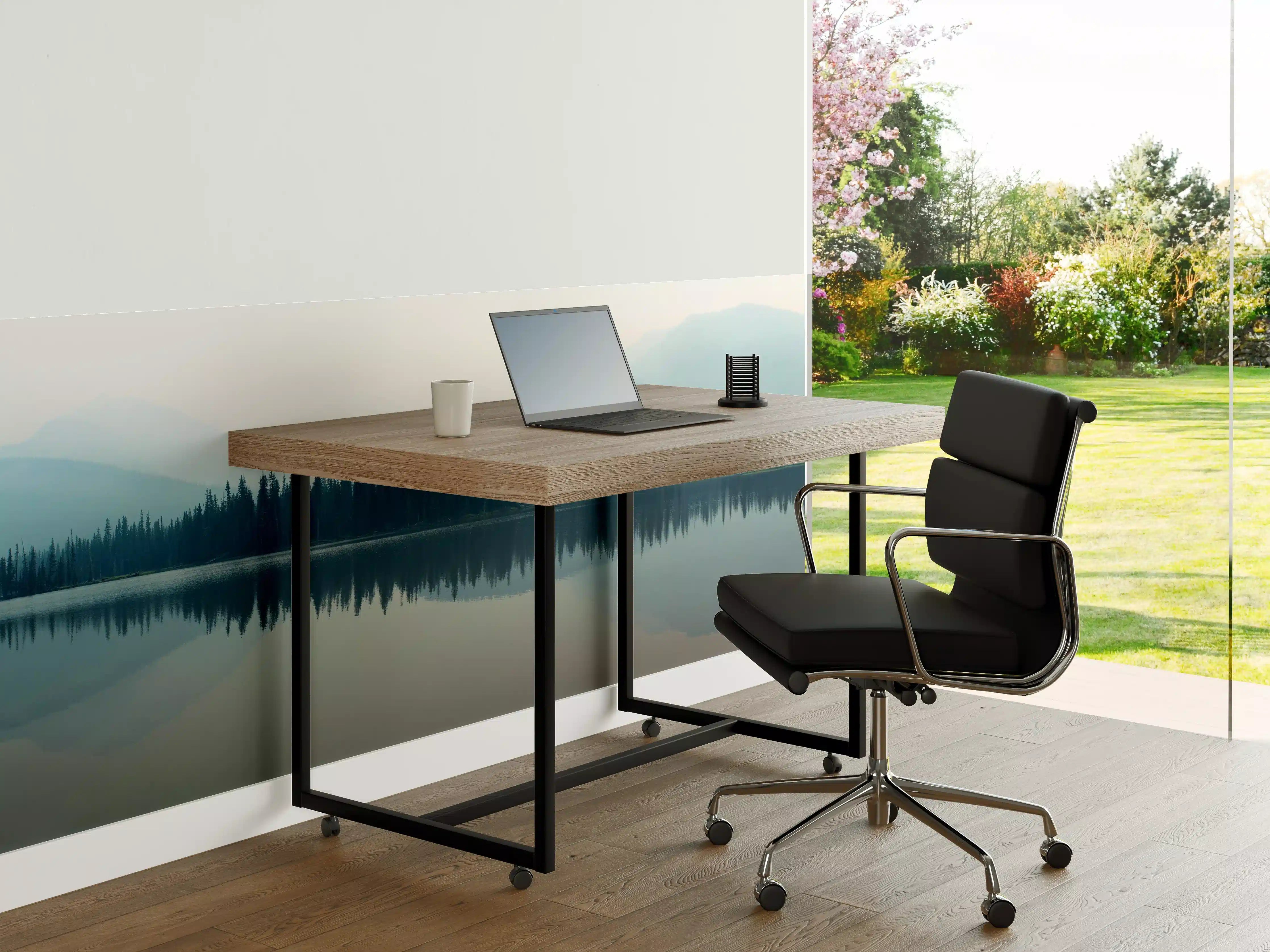 Büro Wandgestaltung - Nebliger Bergsee