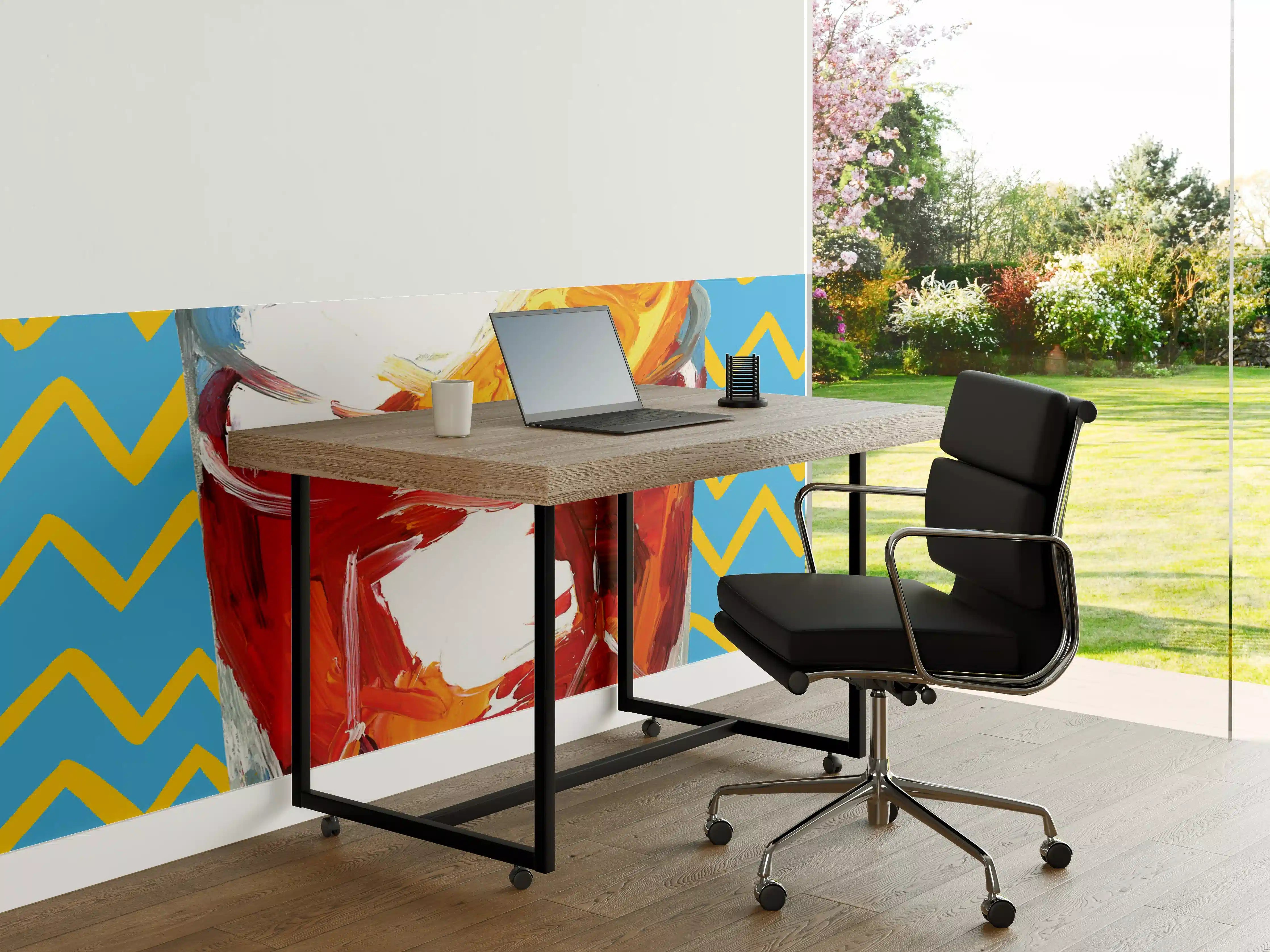 Büro Wandgestaltung - Negroni Cocktail - Acryl Gemälde