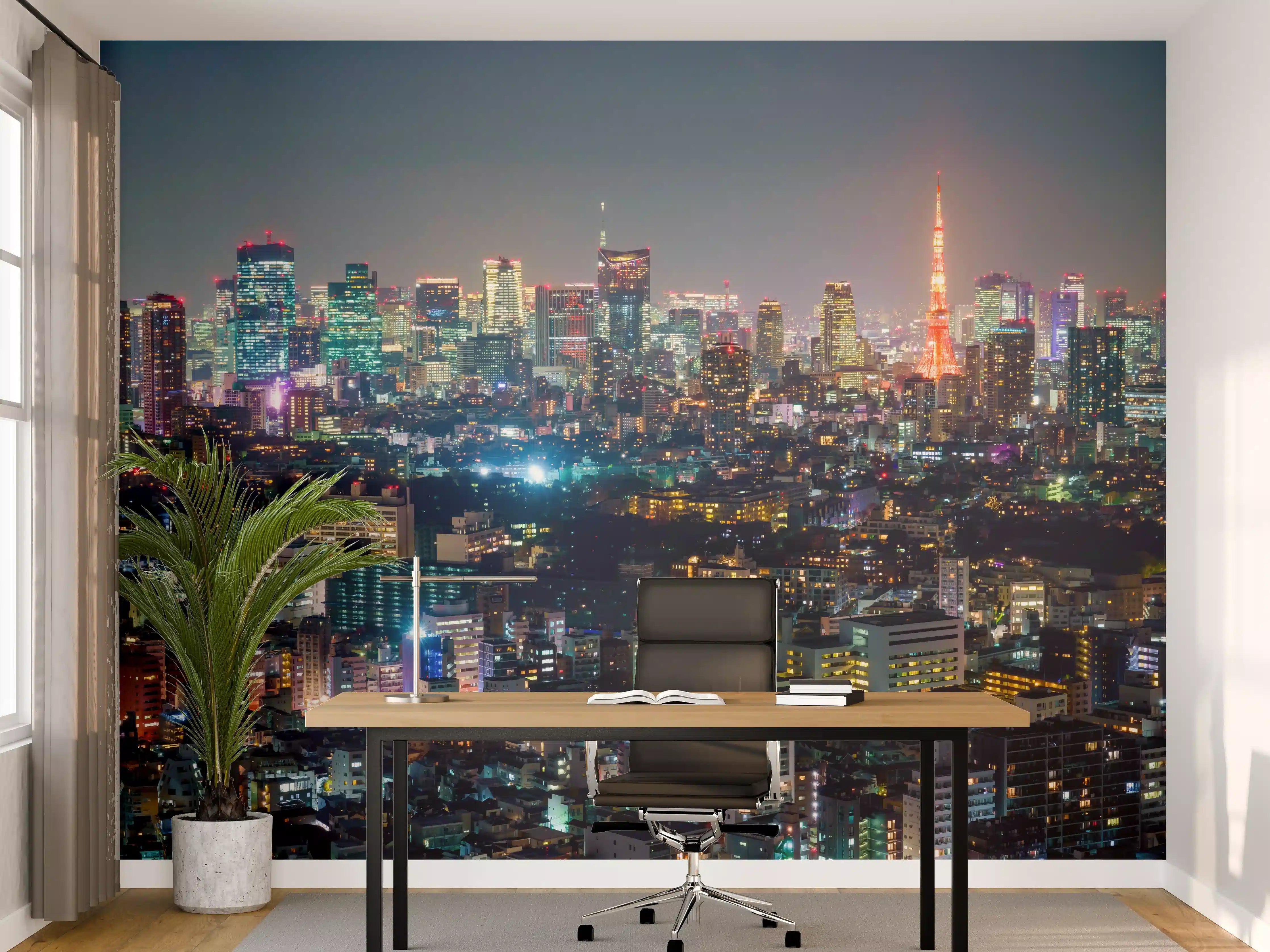 Büro Wandgestaltung - Neonlicht im Grauenschimmer