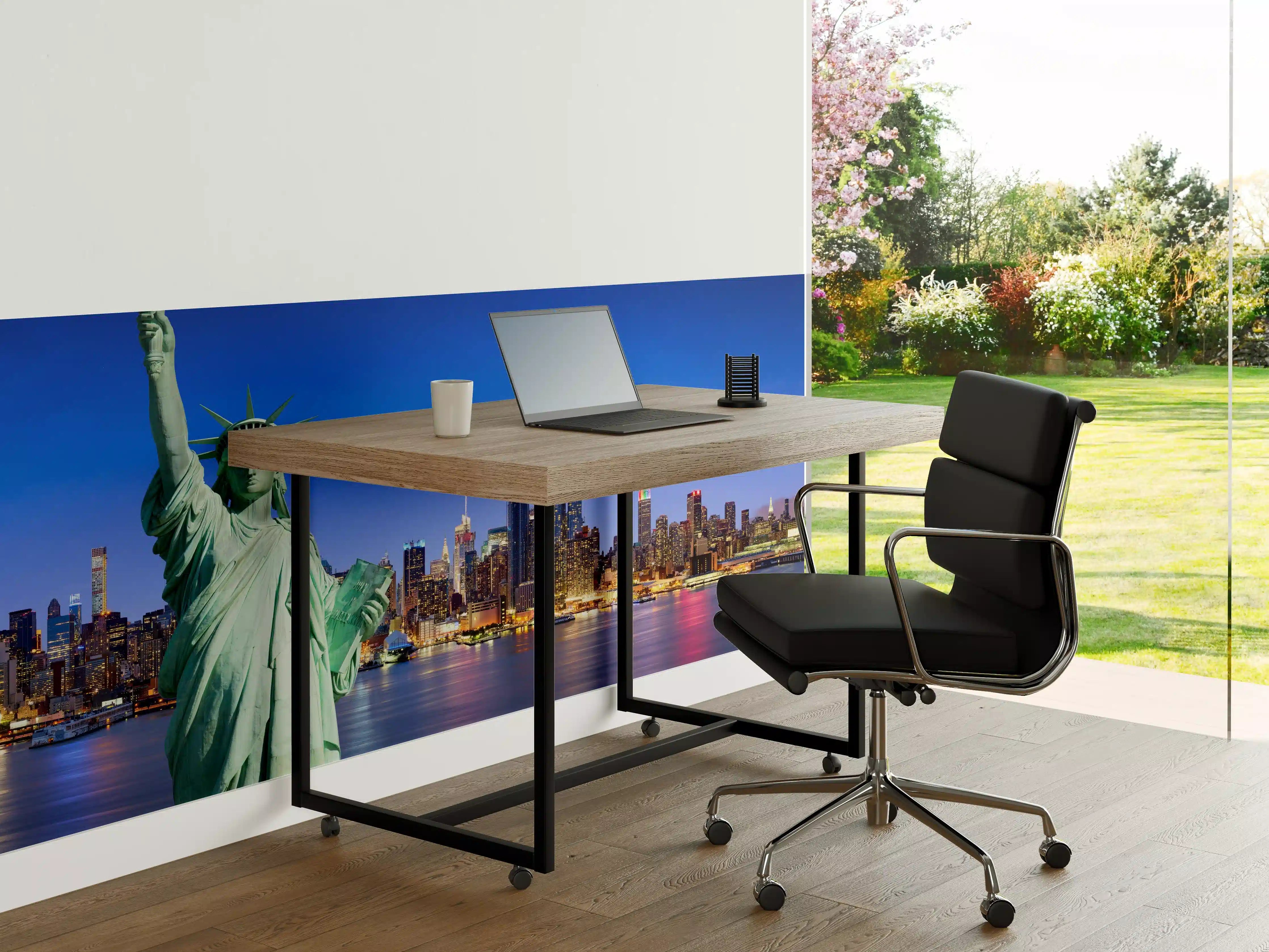 Büro Wandgestaltung - New York Skyline Blau-Türkis