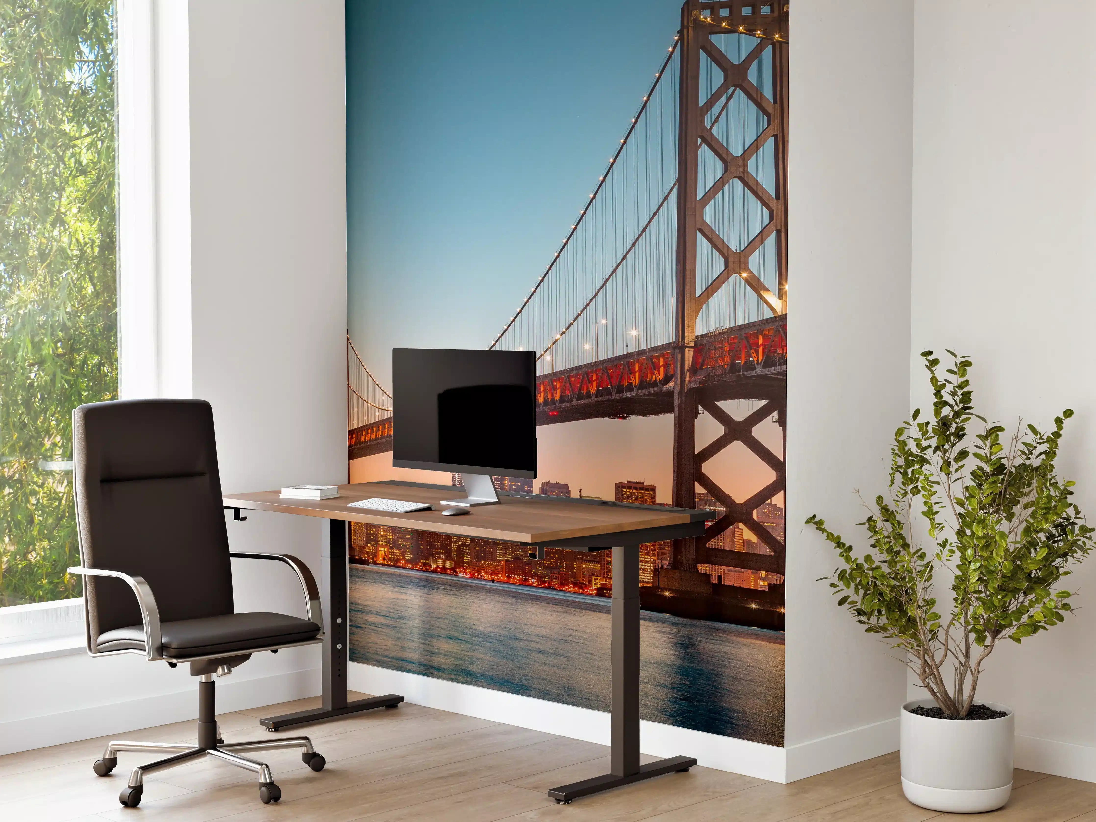 Büro Wandgestaltung - Oakland Bay Bridge bei Abendsonne