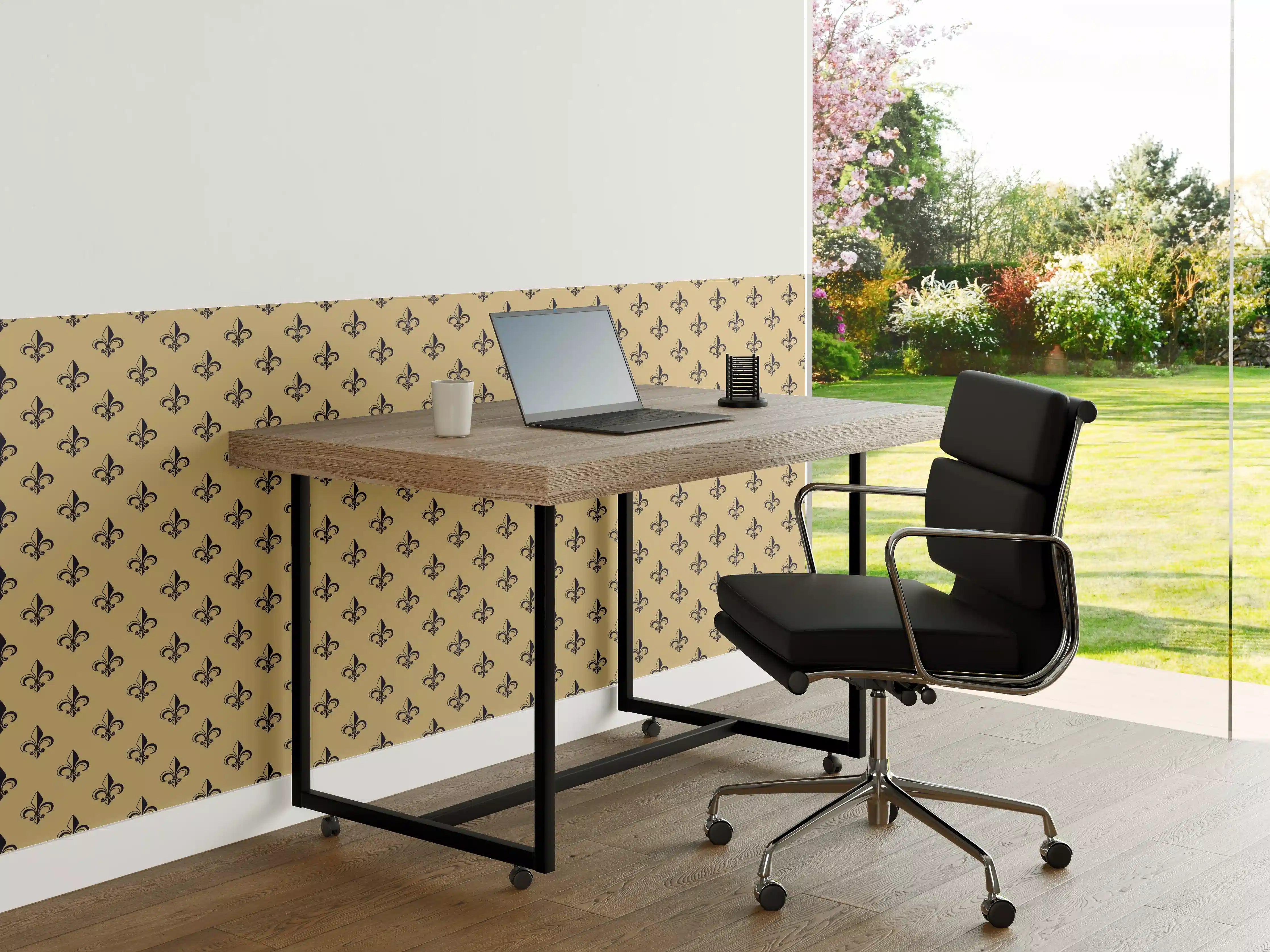 Büro Wandgestaltung - Ockerfarbenes geometrisches Muster