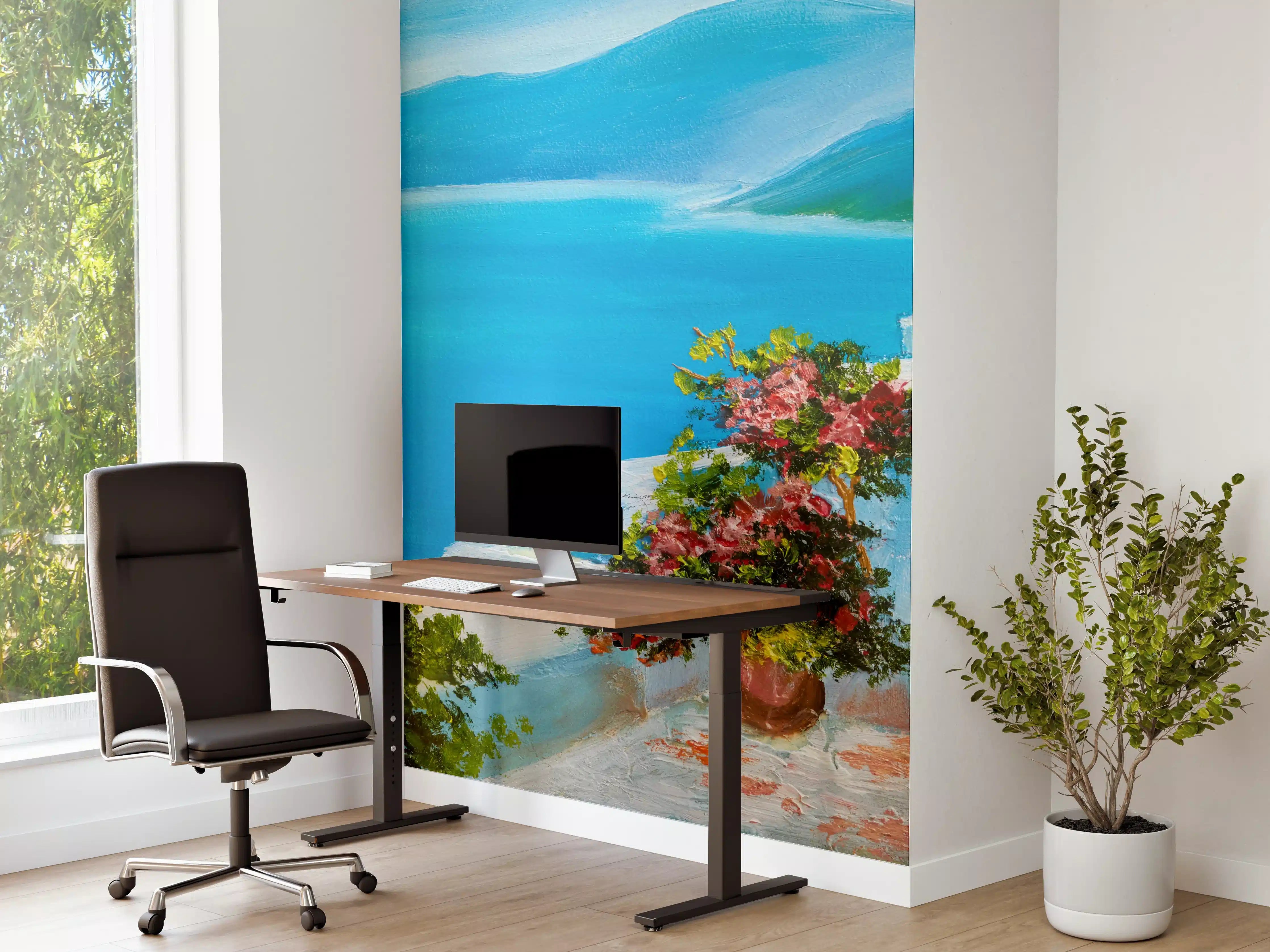 Büro Wandgestaltung - Ölgemälde - Terrasse am Meer