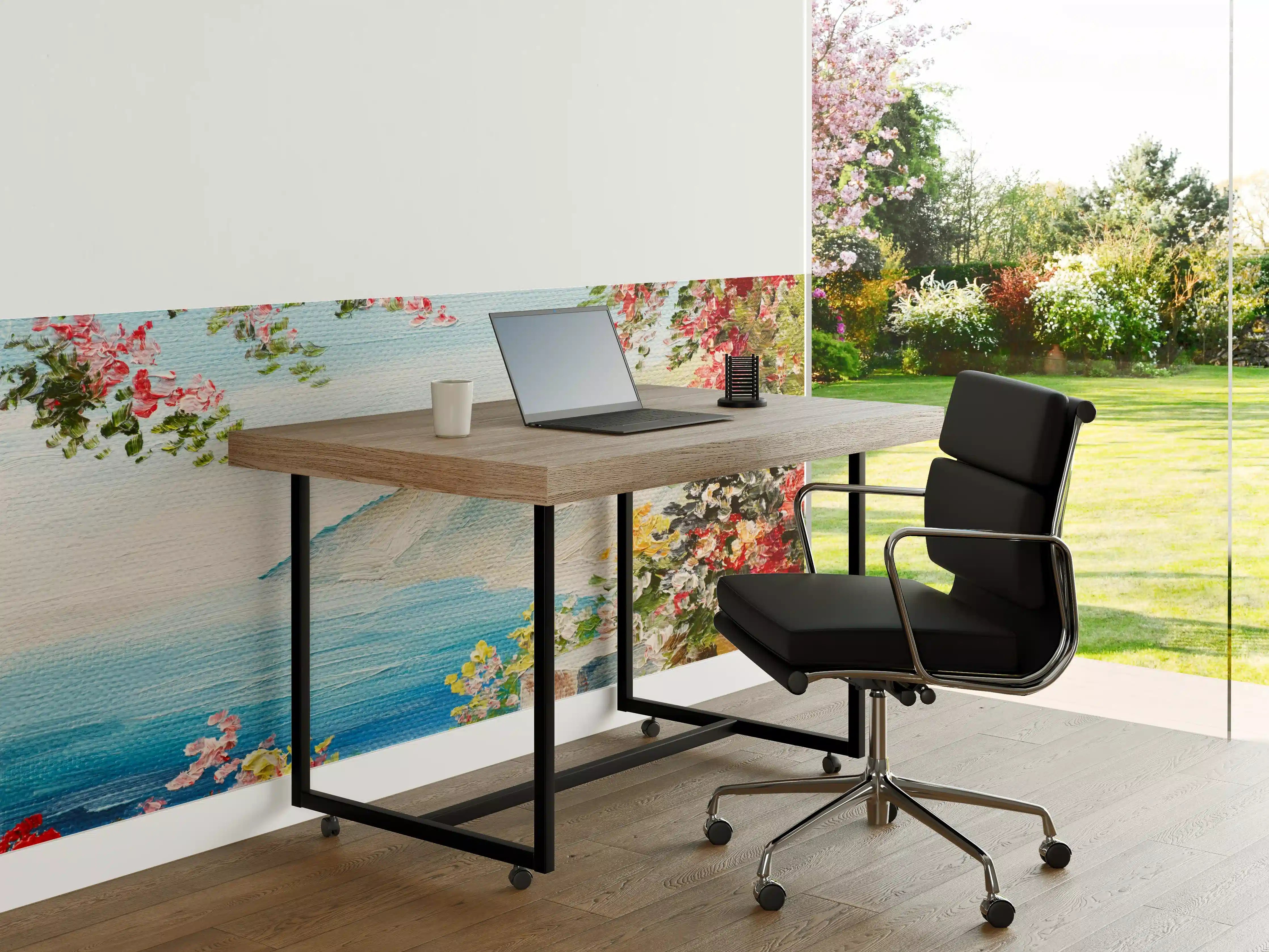 Büro Wandgestaltung - Ölgemälde eines Balkonausblick in Griechenland