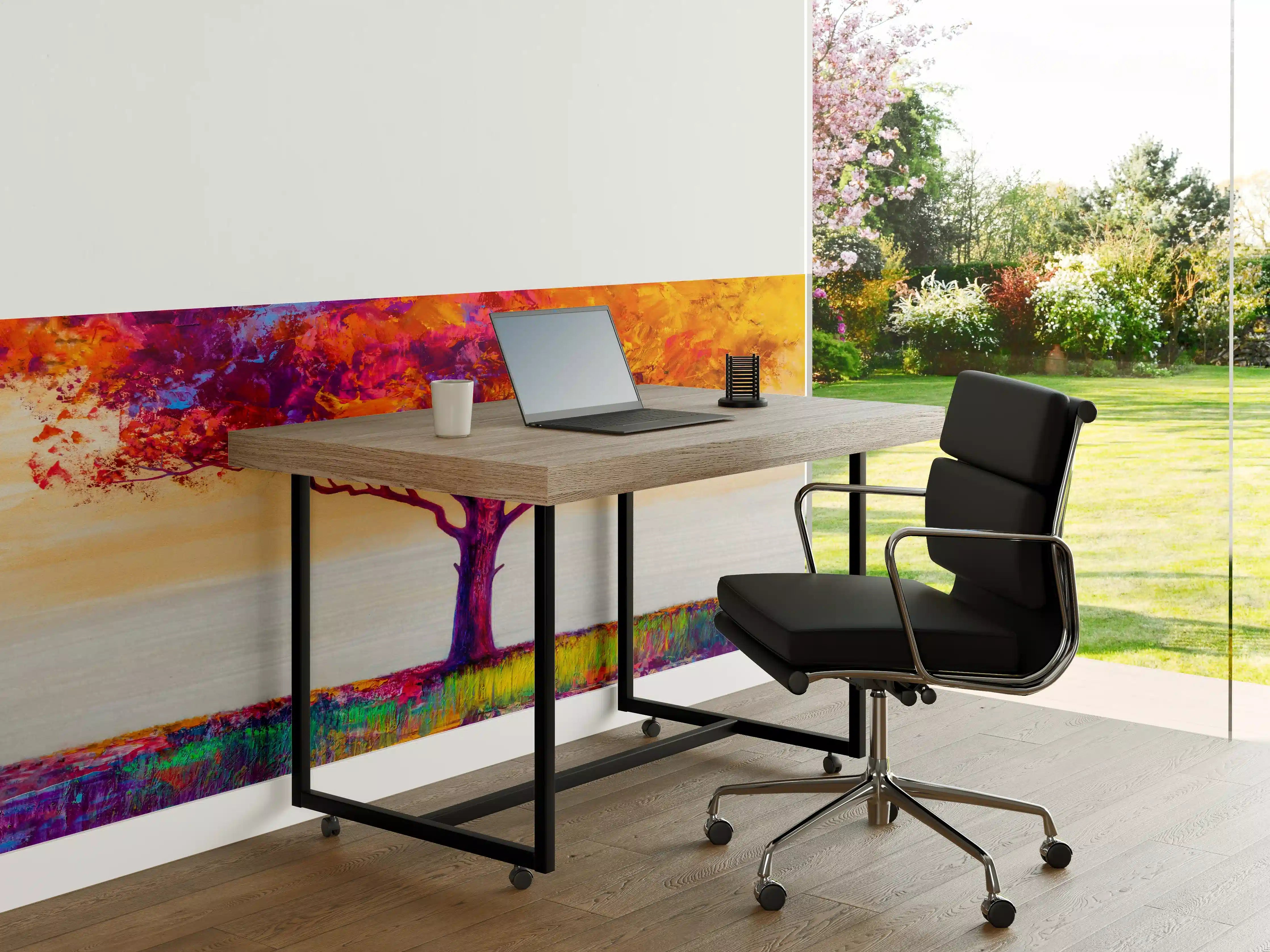Büro Wandgestaltung - Ölgemälde eines bunten Herbstbaumes