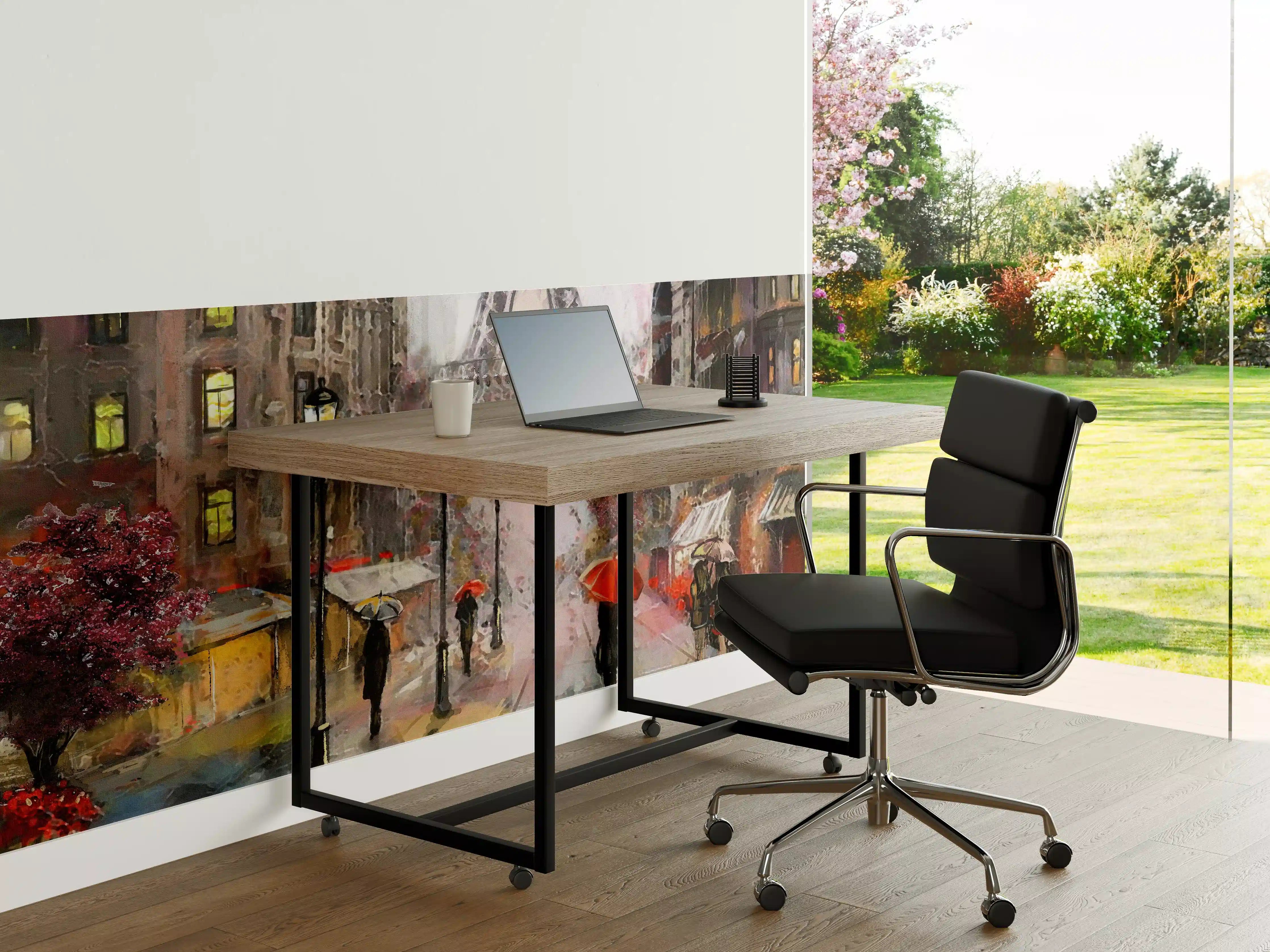 Büro Wandgestaltung - Ölgemälde von Pariser Innenstadt