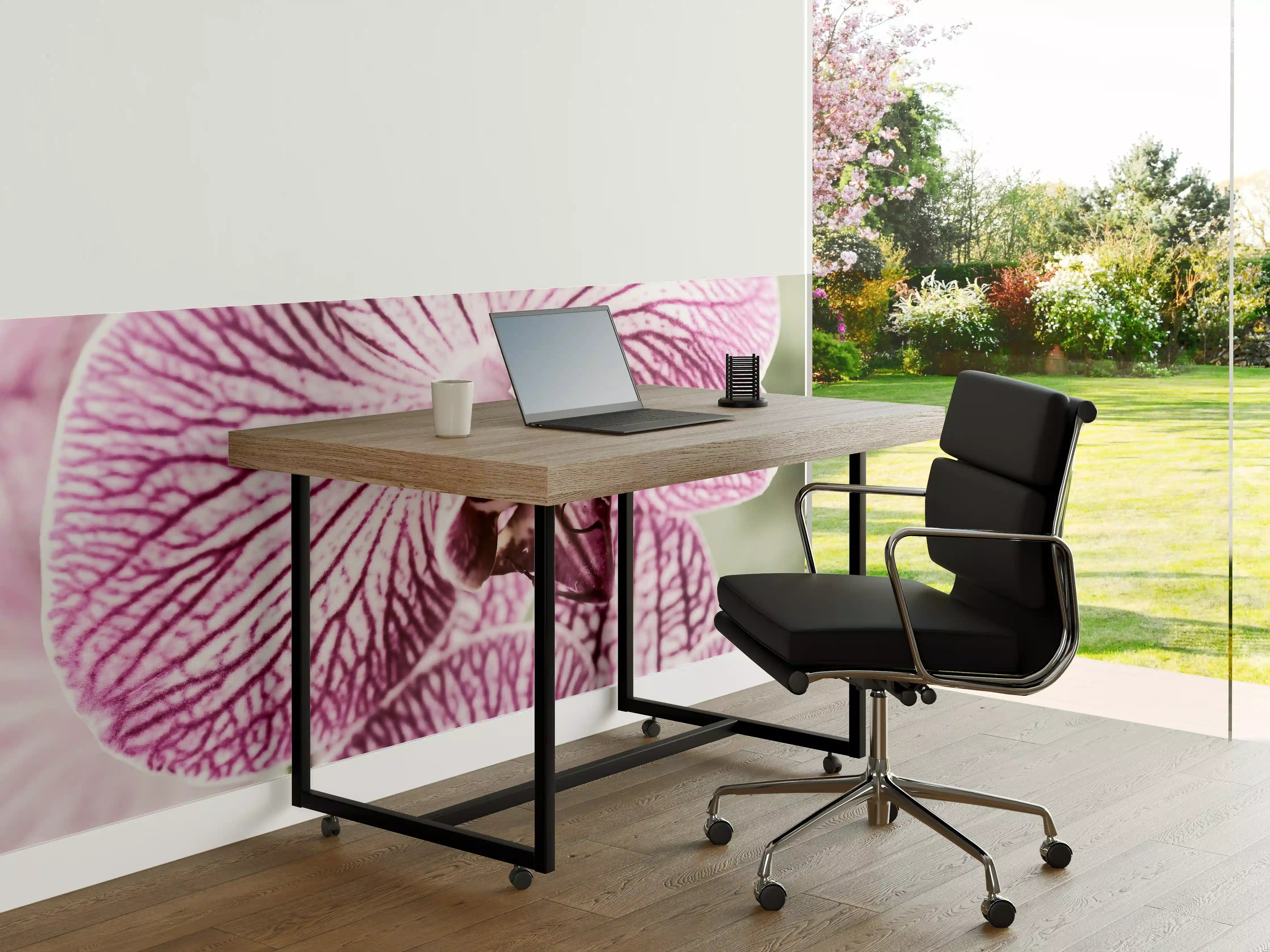 Büro Wandgestaltung - Orchideen Makro Pink-Lila
