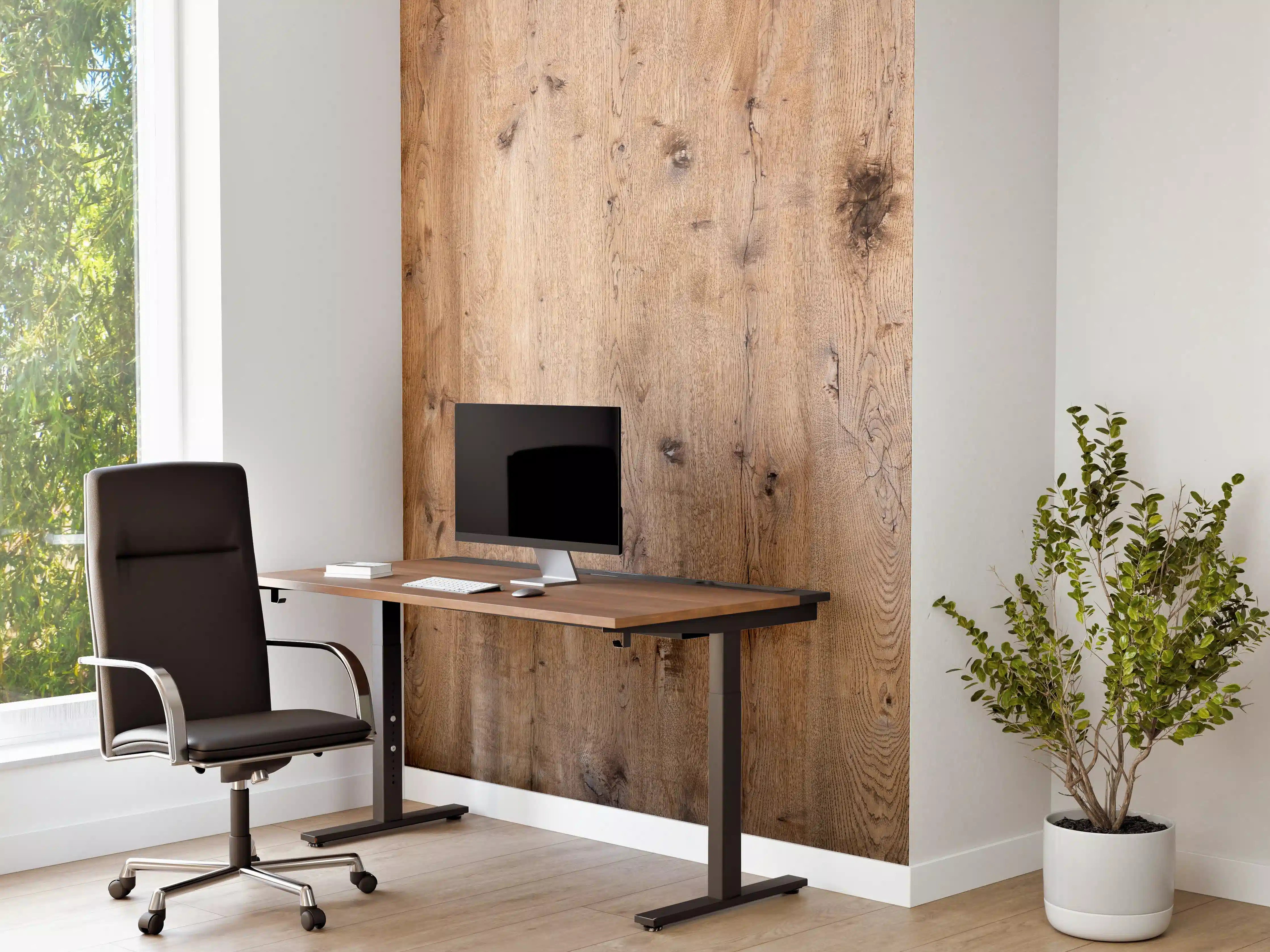 Büro Wandgestaltung - Organische Eichenholz-Struktur