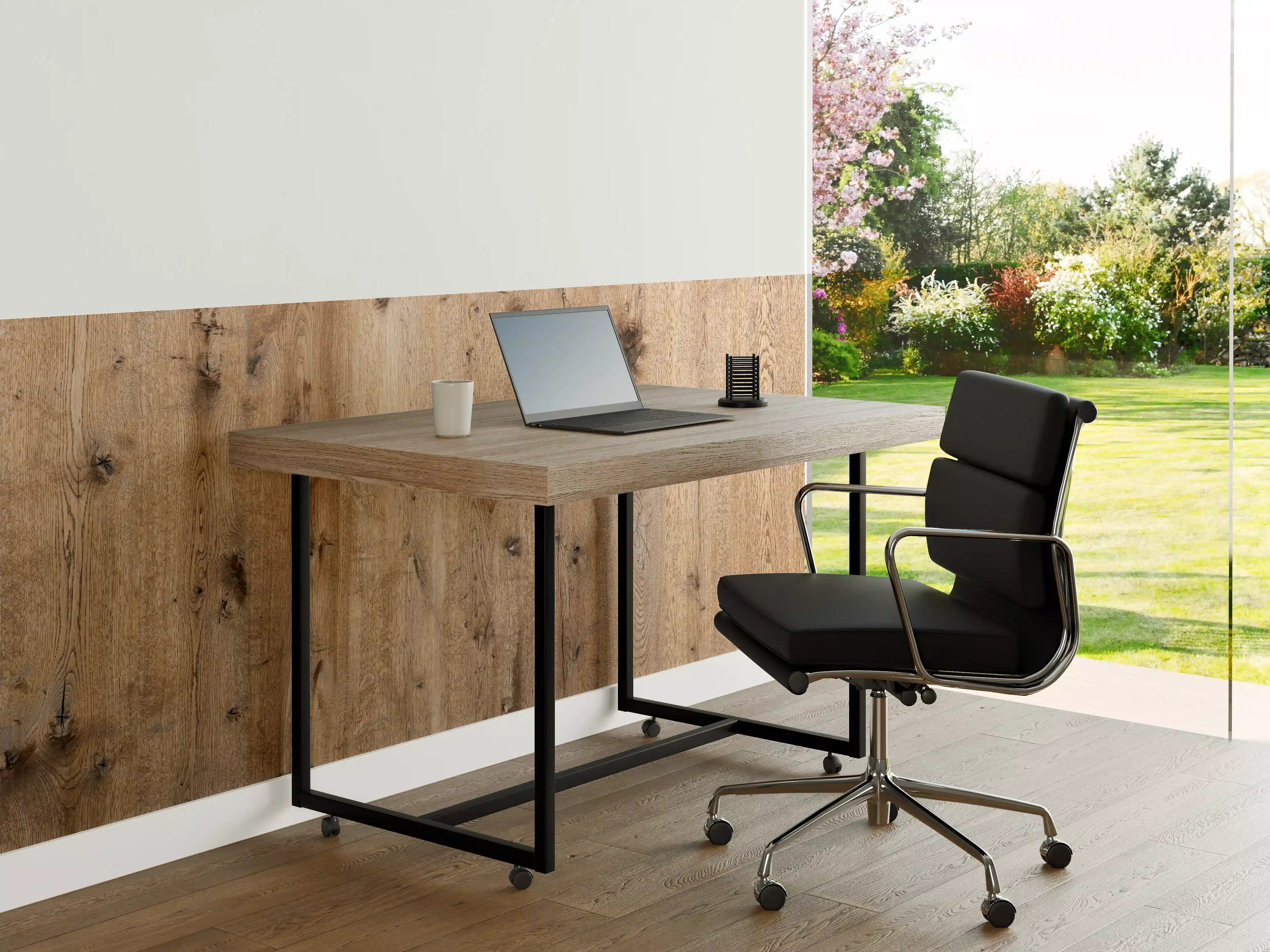 Büro Wandgestaltung - Organische Eichenholz-Struktur