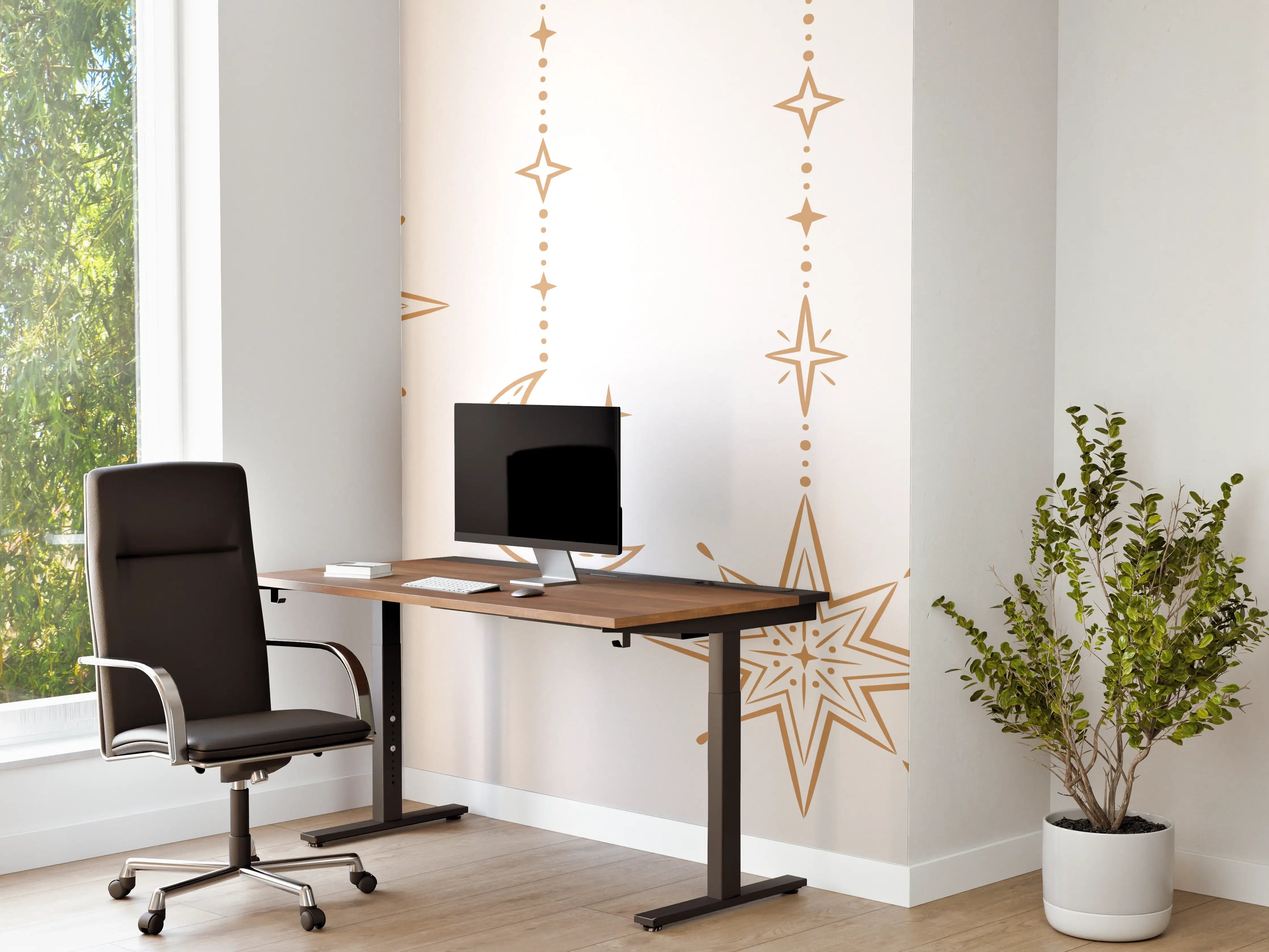 Büro Wandgestaltung - Orientalische Gold Motiv Girlande