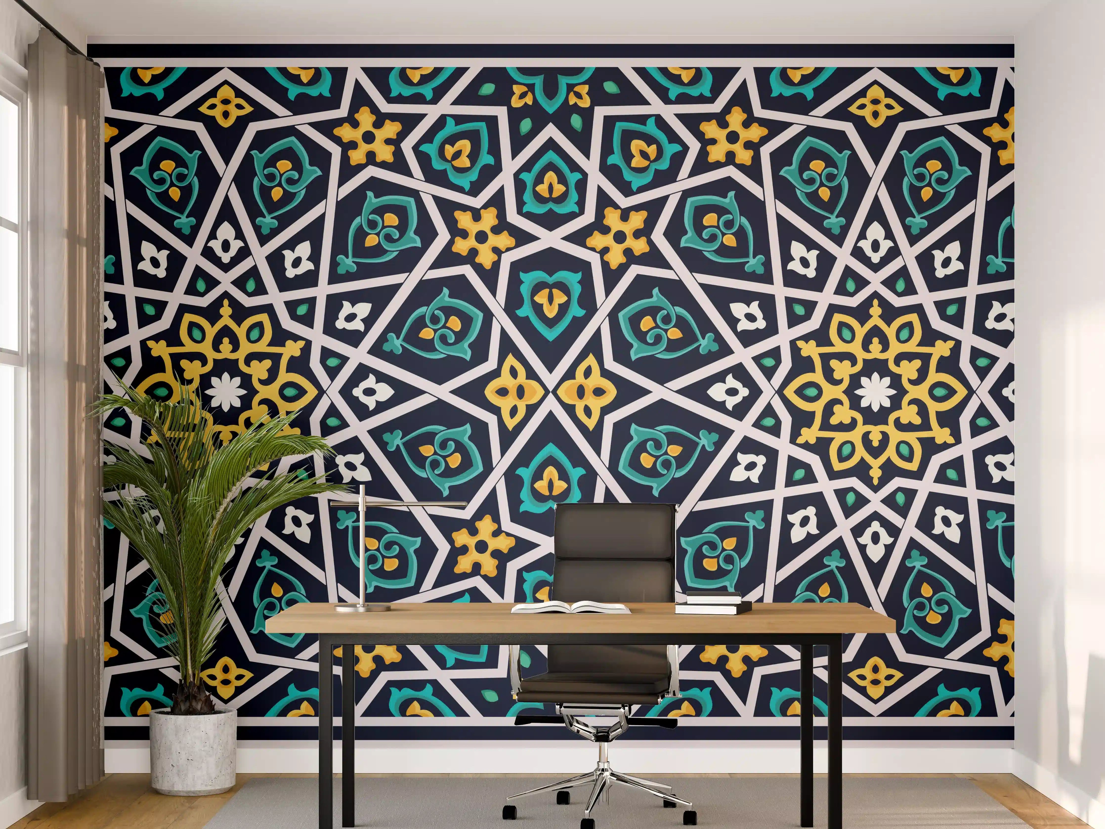 Büro Wandgestaltung - Orientalische Sternstruktur
