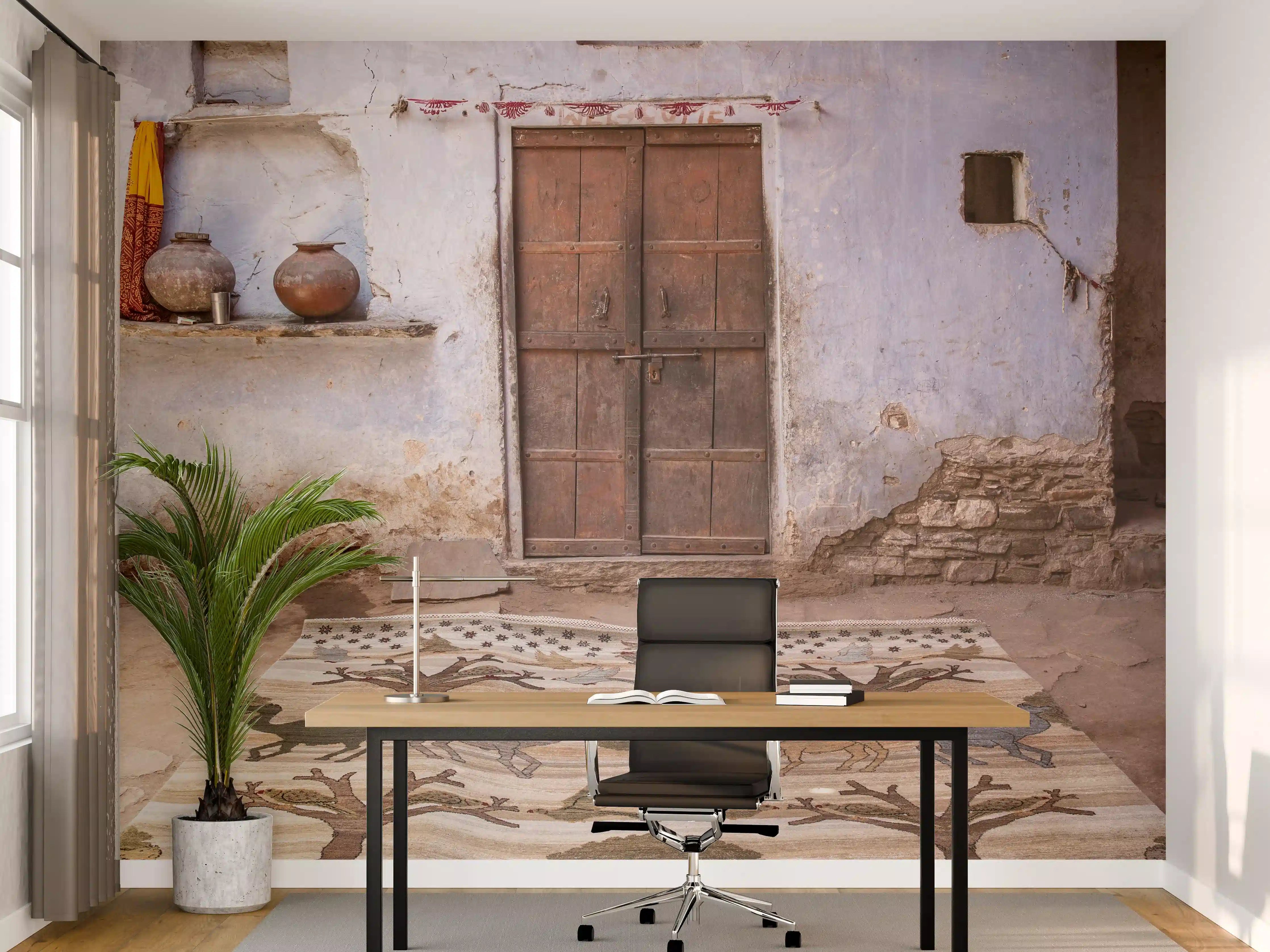 Büro Wandgestaltung - Orientalischer Teppich Antik-Look