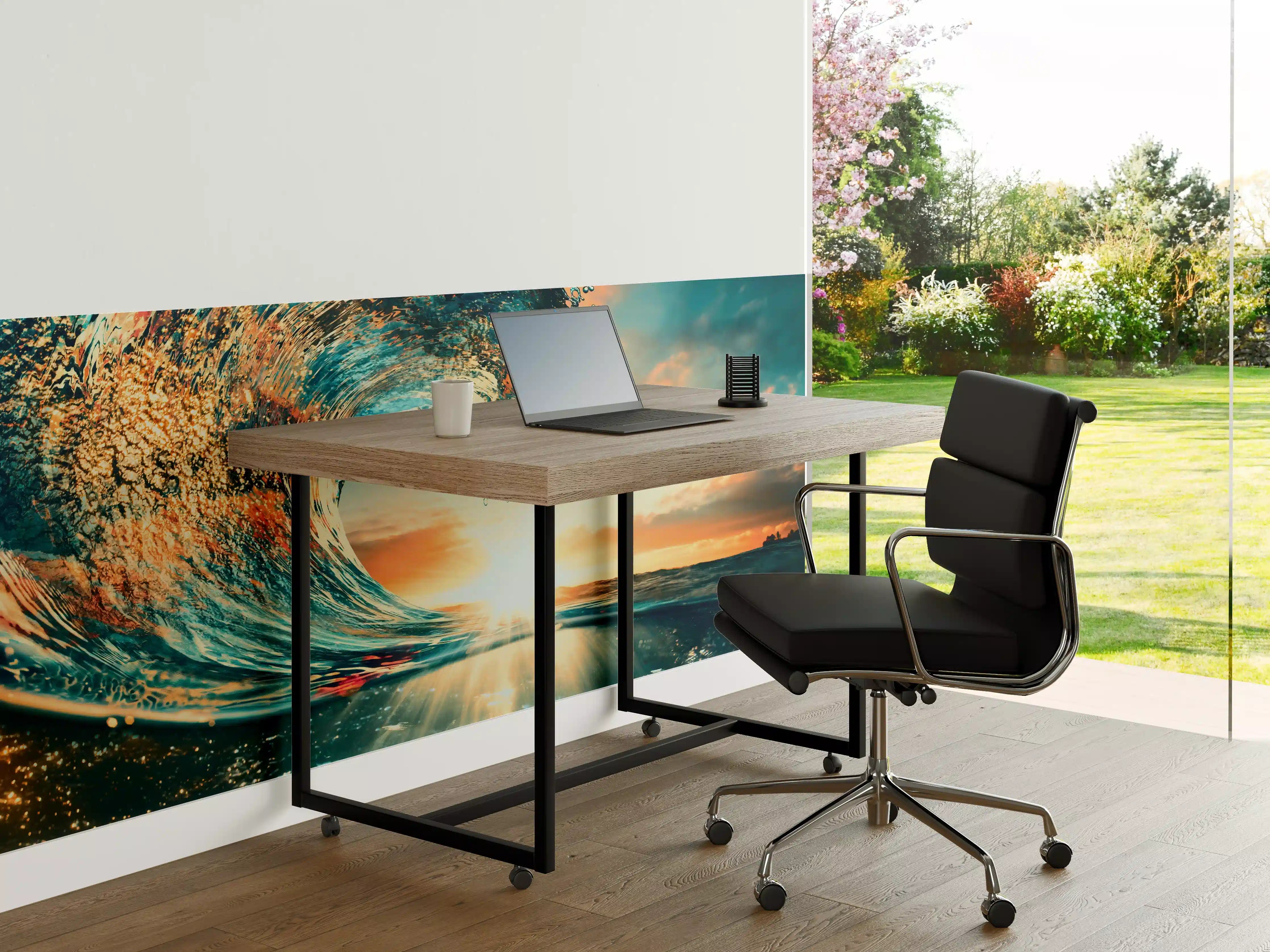 Büro Wandgestaltung - Ozean Welle im Sonnenuntergang