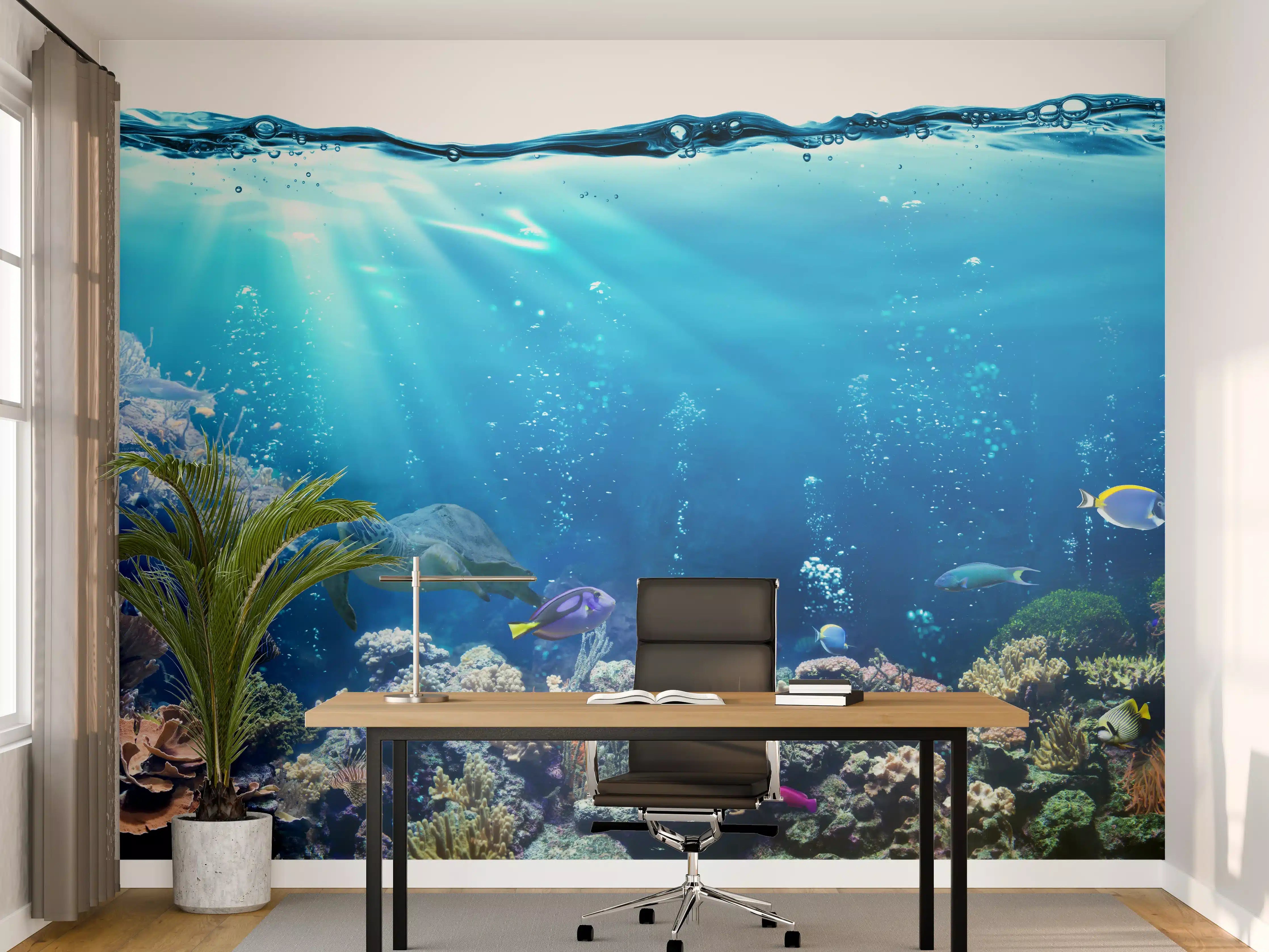 Büro Wandgestaltung - Ozeantiere - Unterwasser