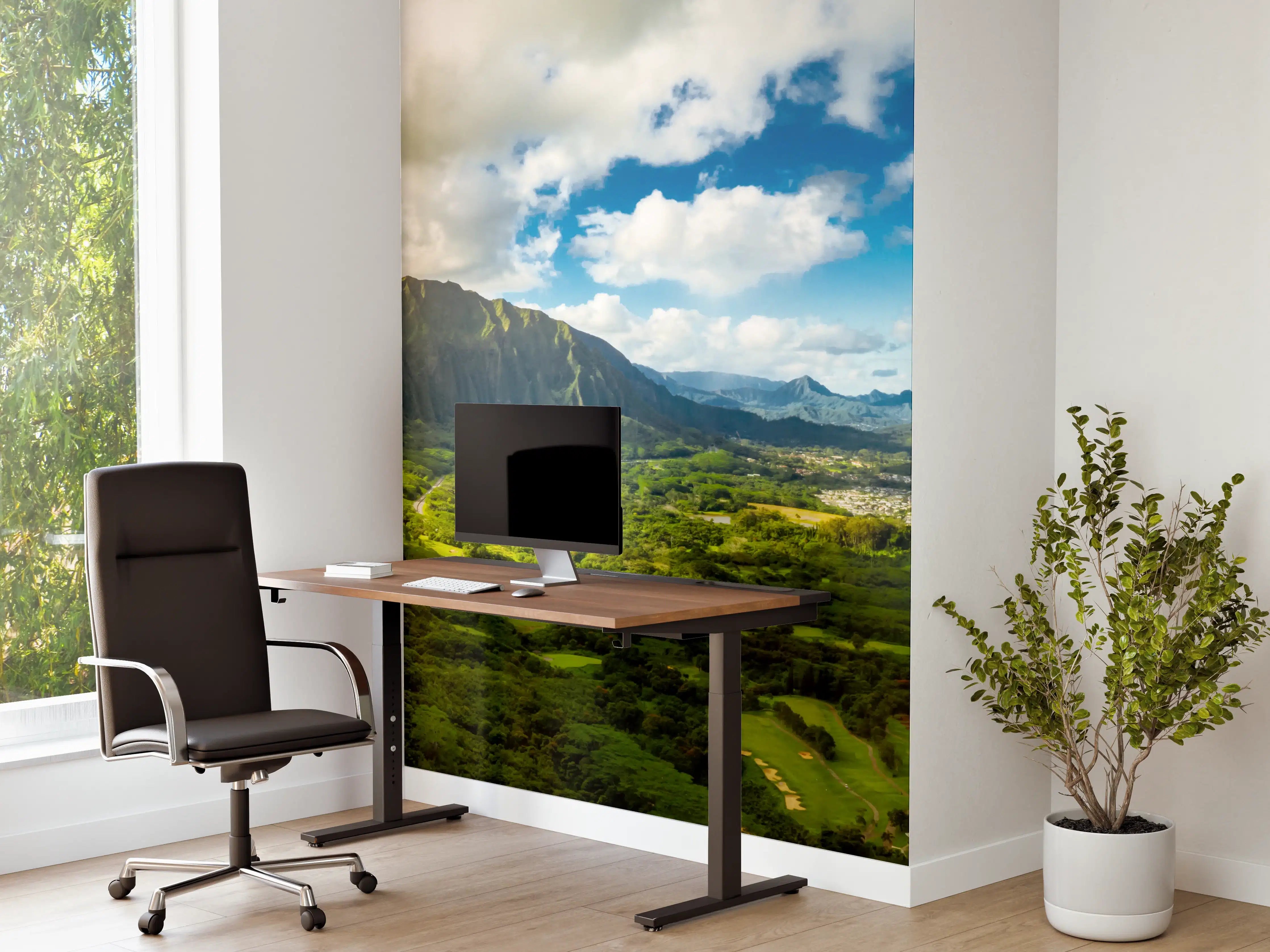 Büro Wandgestaltung - Pali Lookout Klippen in Hawaii