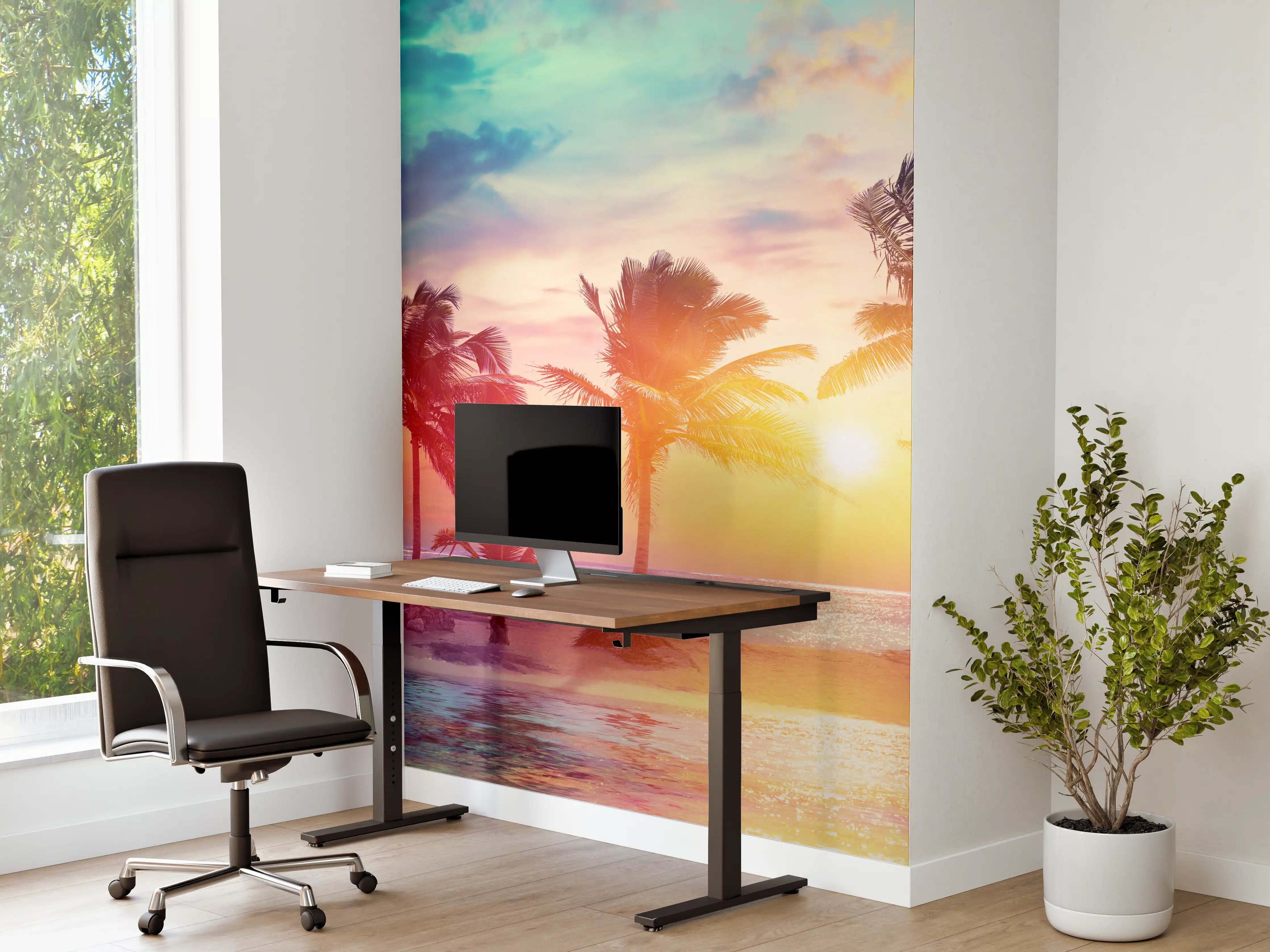 Büro Wandgestaltung - Palmen Silhouetten - Karibik