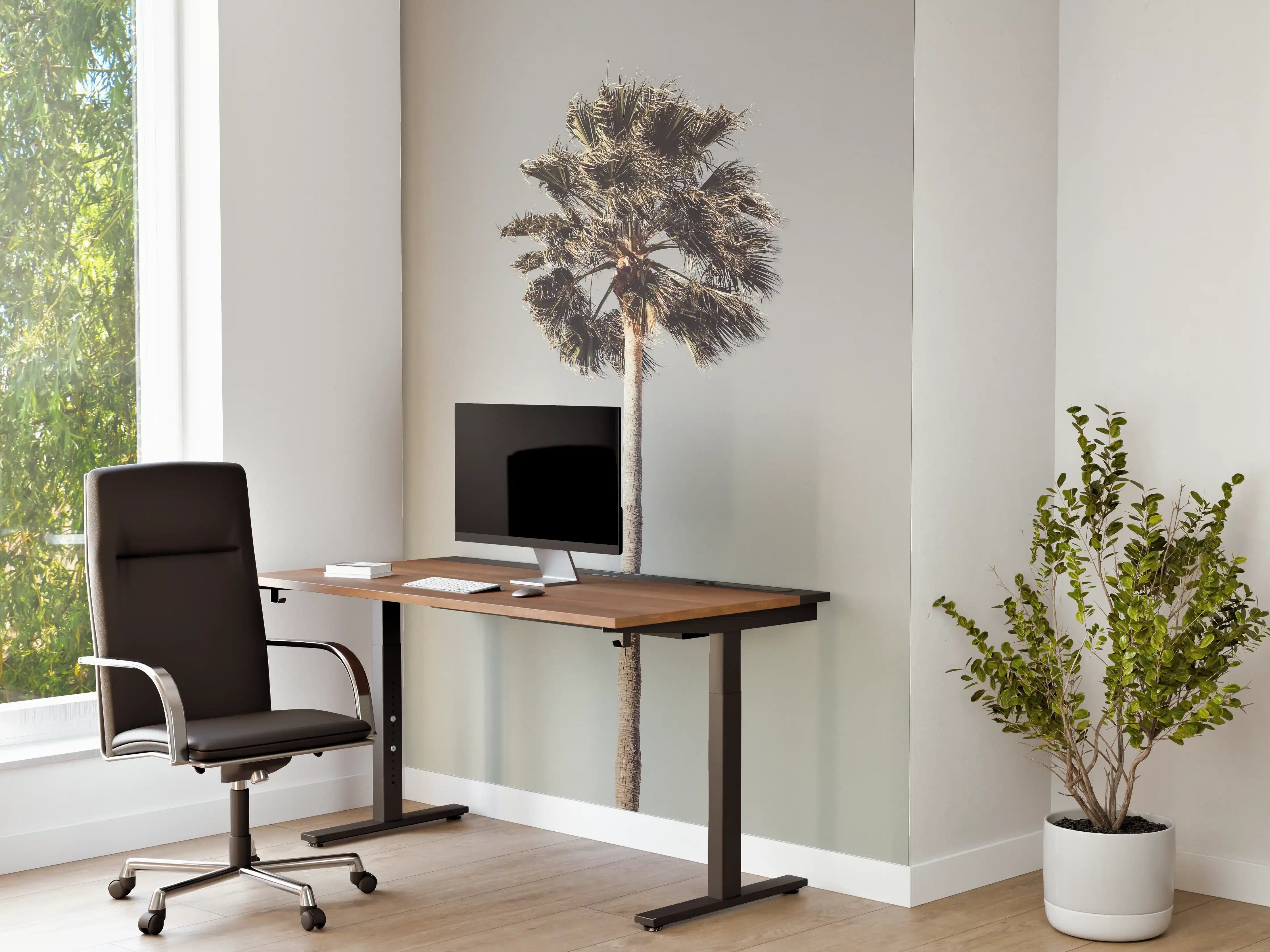 Büro Wandgestaltung - Palmenbaum im Wind