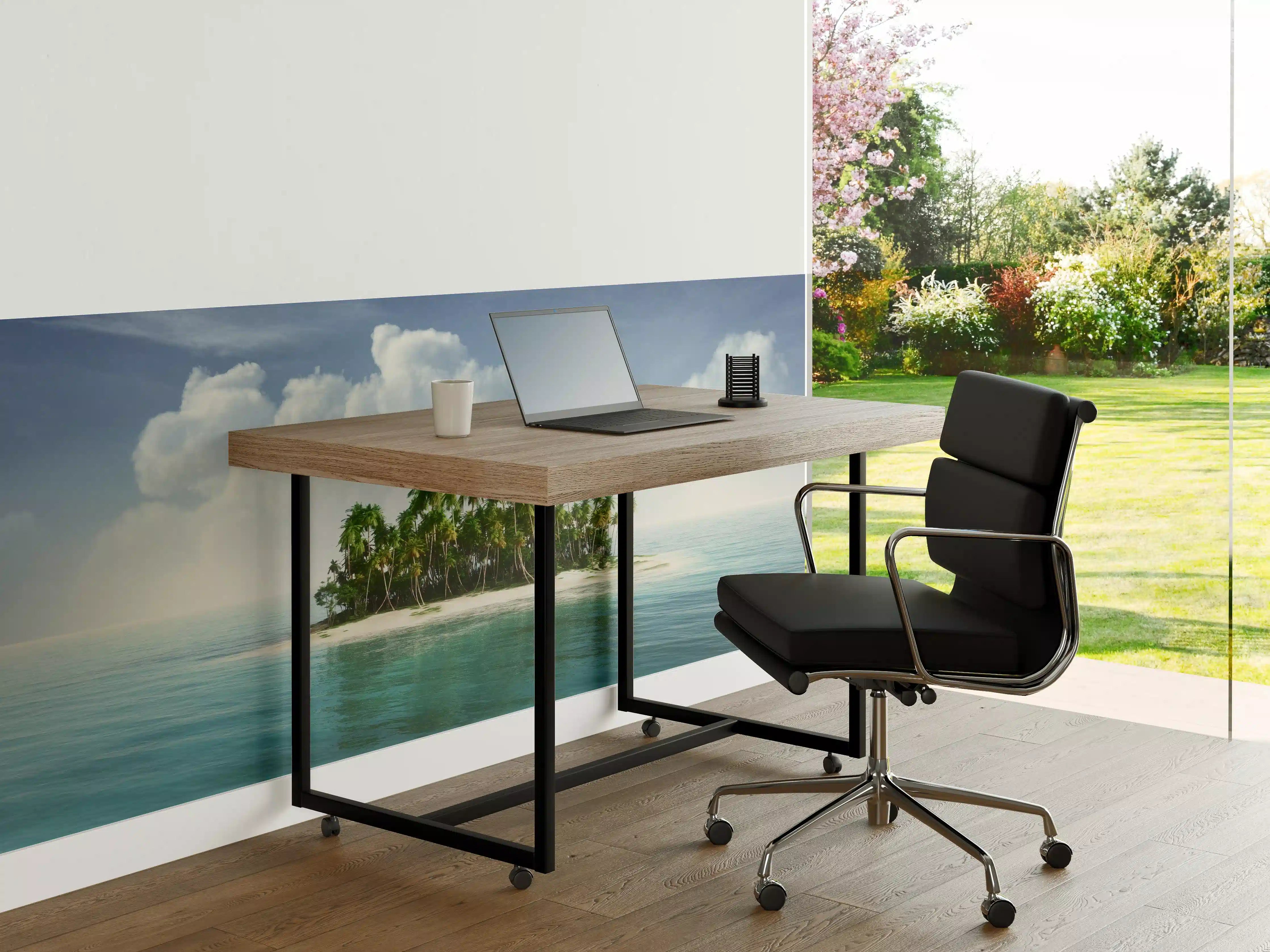 Büro Wandgestaltung - Palmeninsel unter blauem Himmel