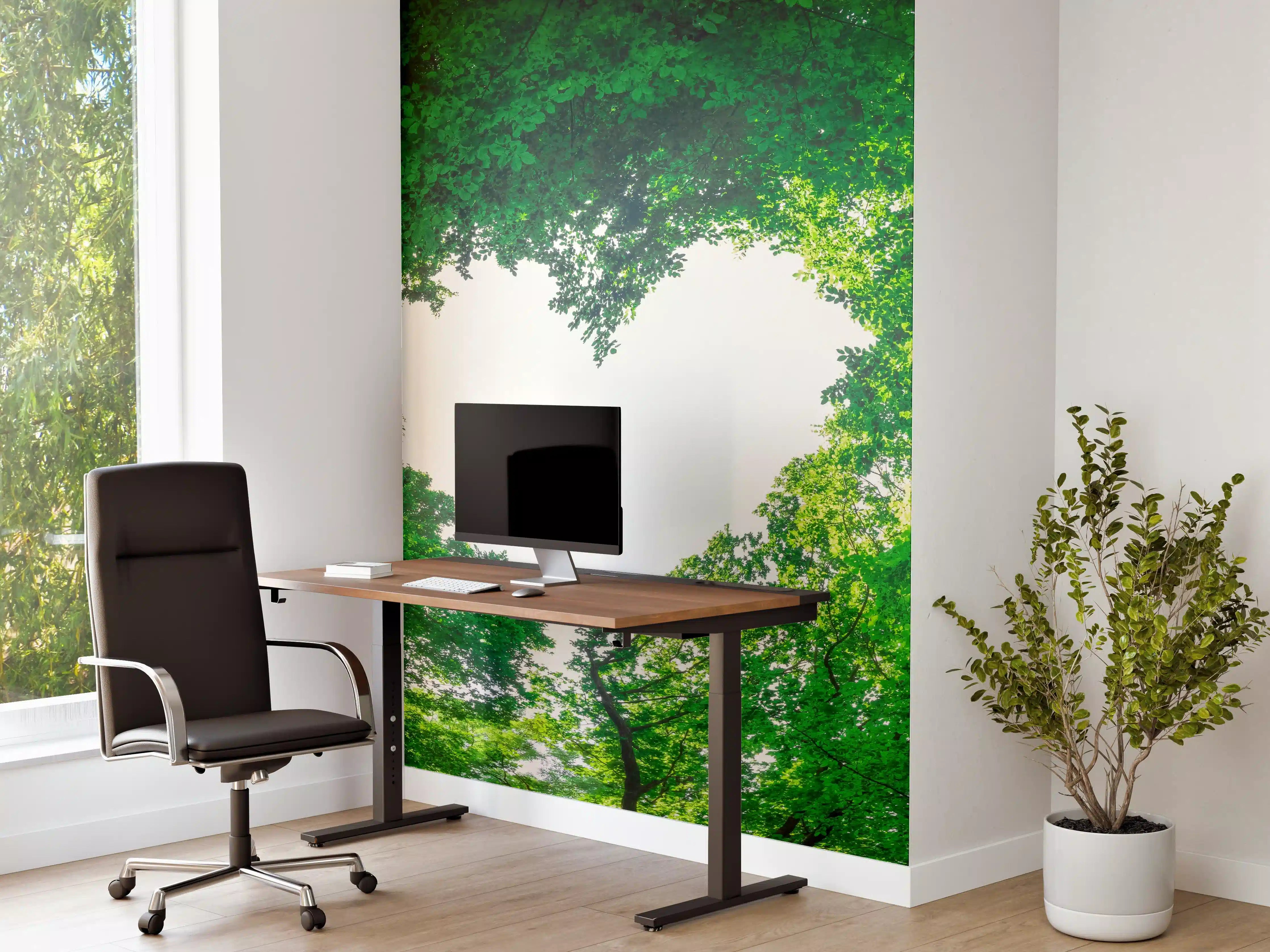 Büro Wandgestaltung - Panorama - Baumkronen formen ein Herz