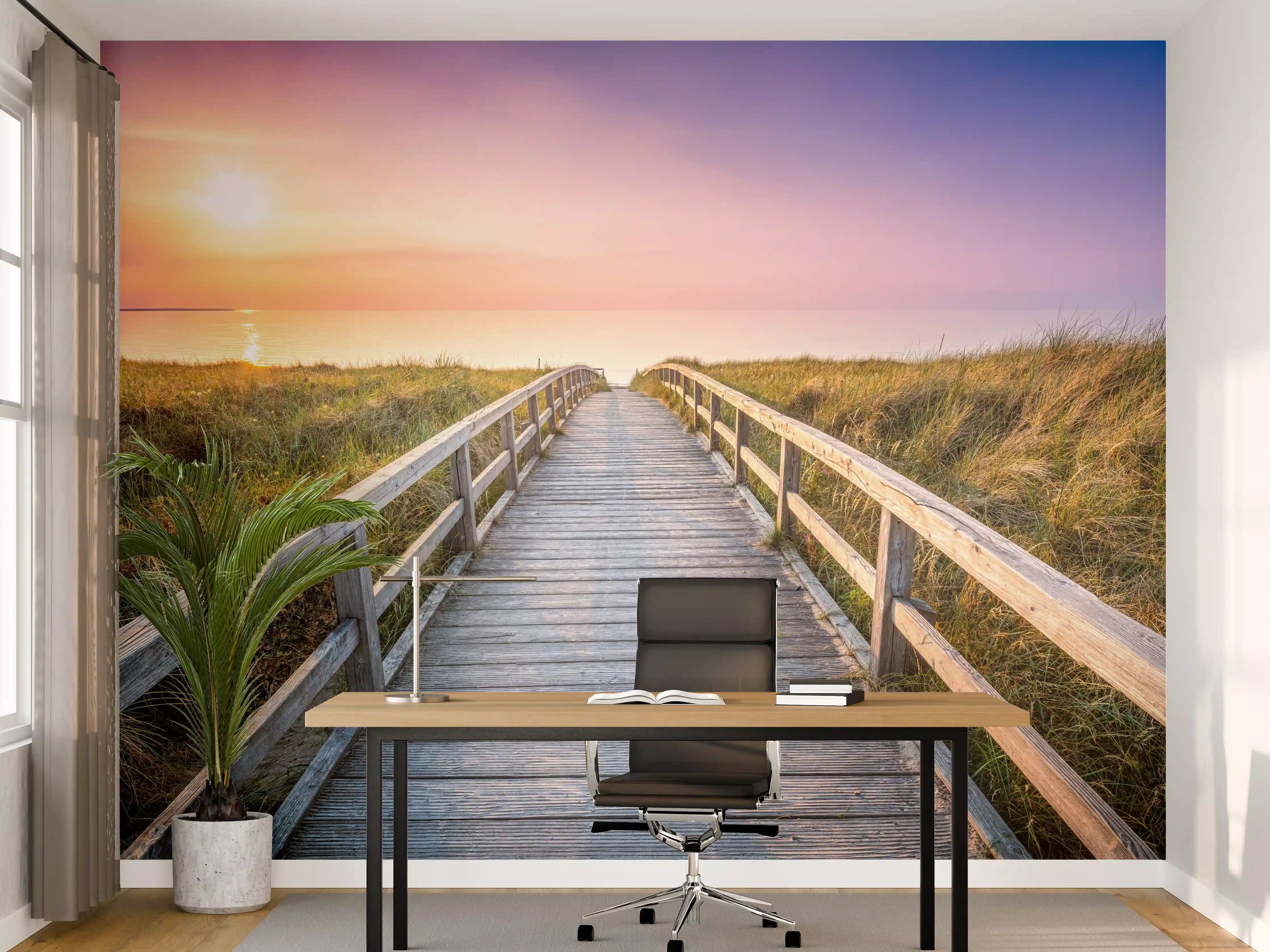 Büro Wandgestaltung - Panorama - Wandern am Stand