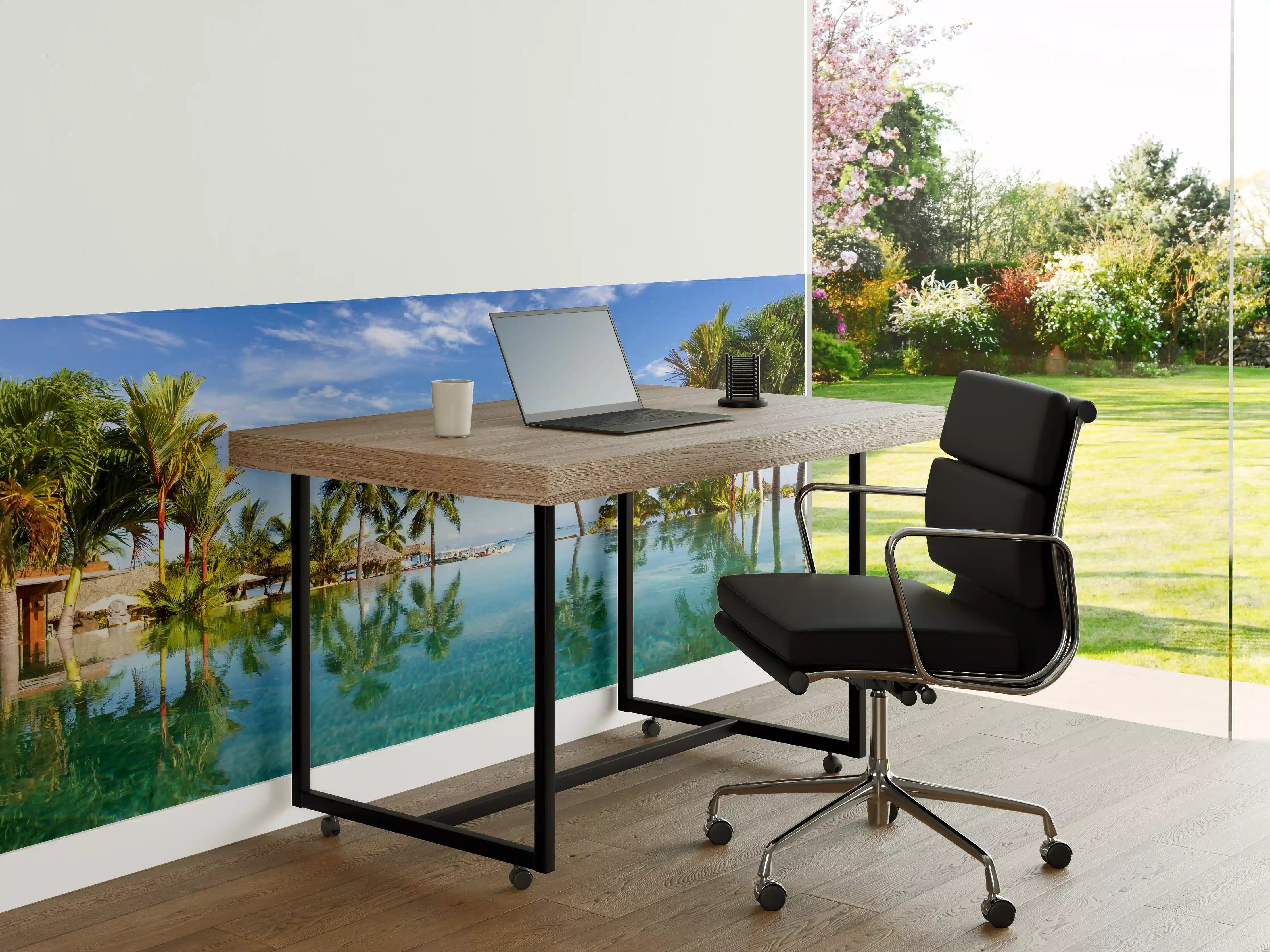 Büro Wandgestaltung - Panorama-Pool in der Karibik