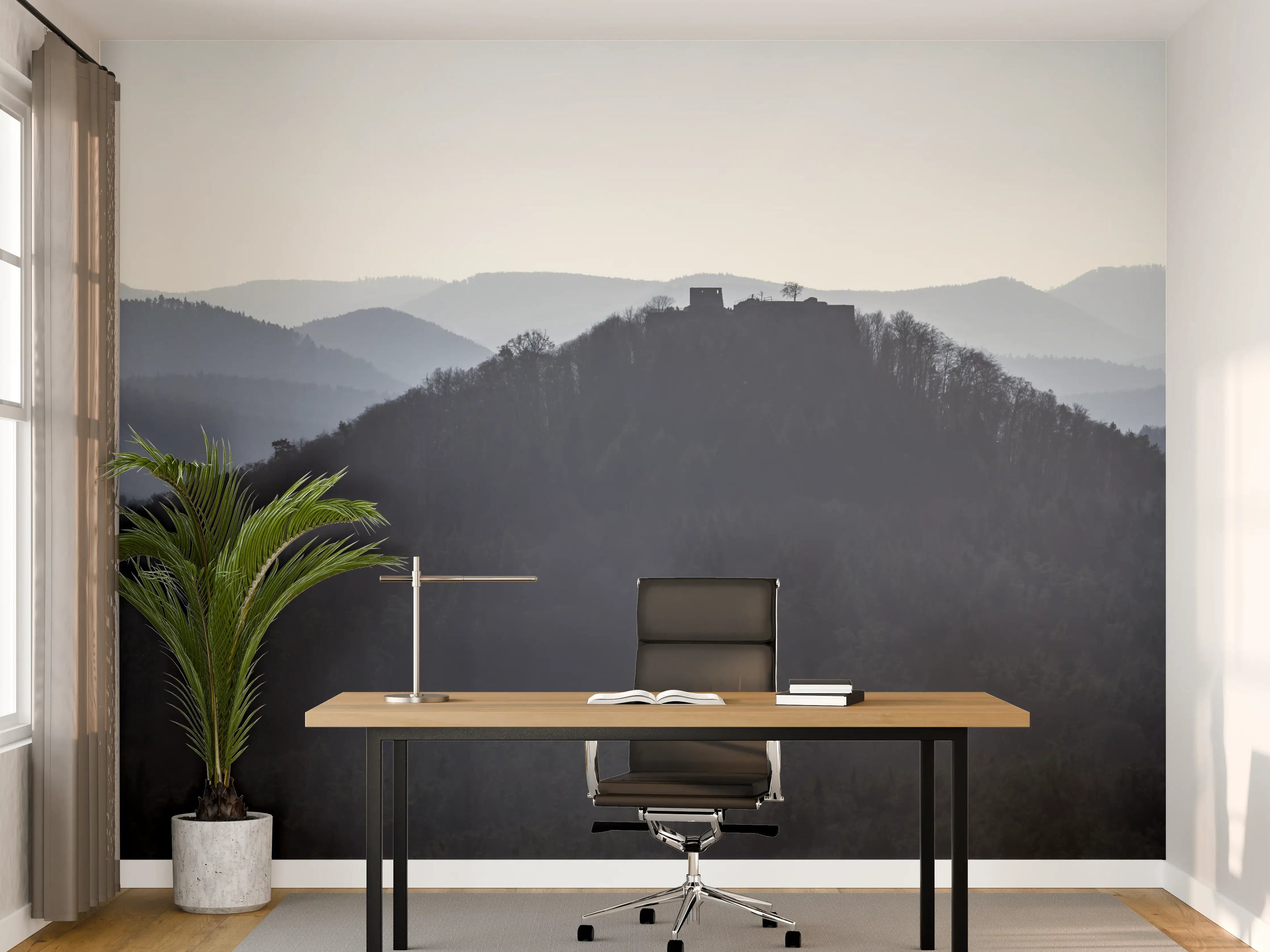 Büro Wandgestaltung - Panorama Rötzenfels auf Burg Lindelbrunn