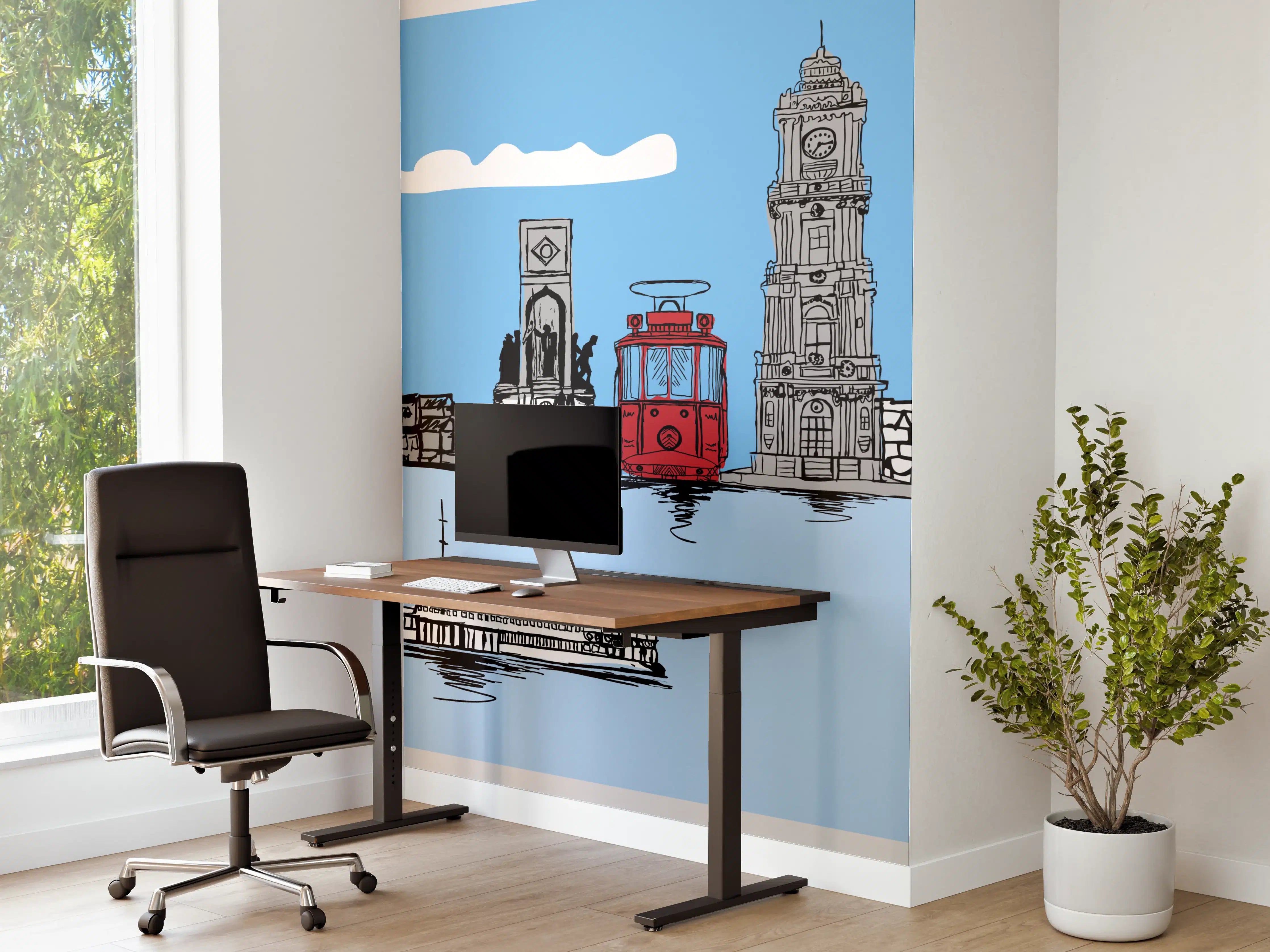 Büro Wandgestaltung - Panorama Skylines Graphic Print