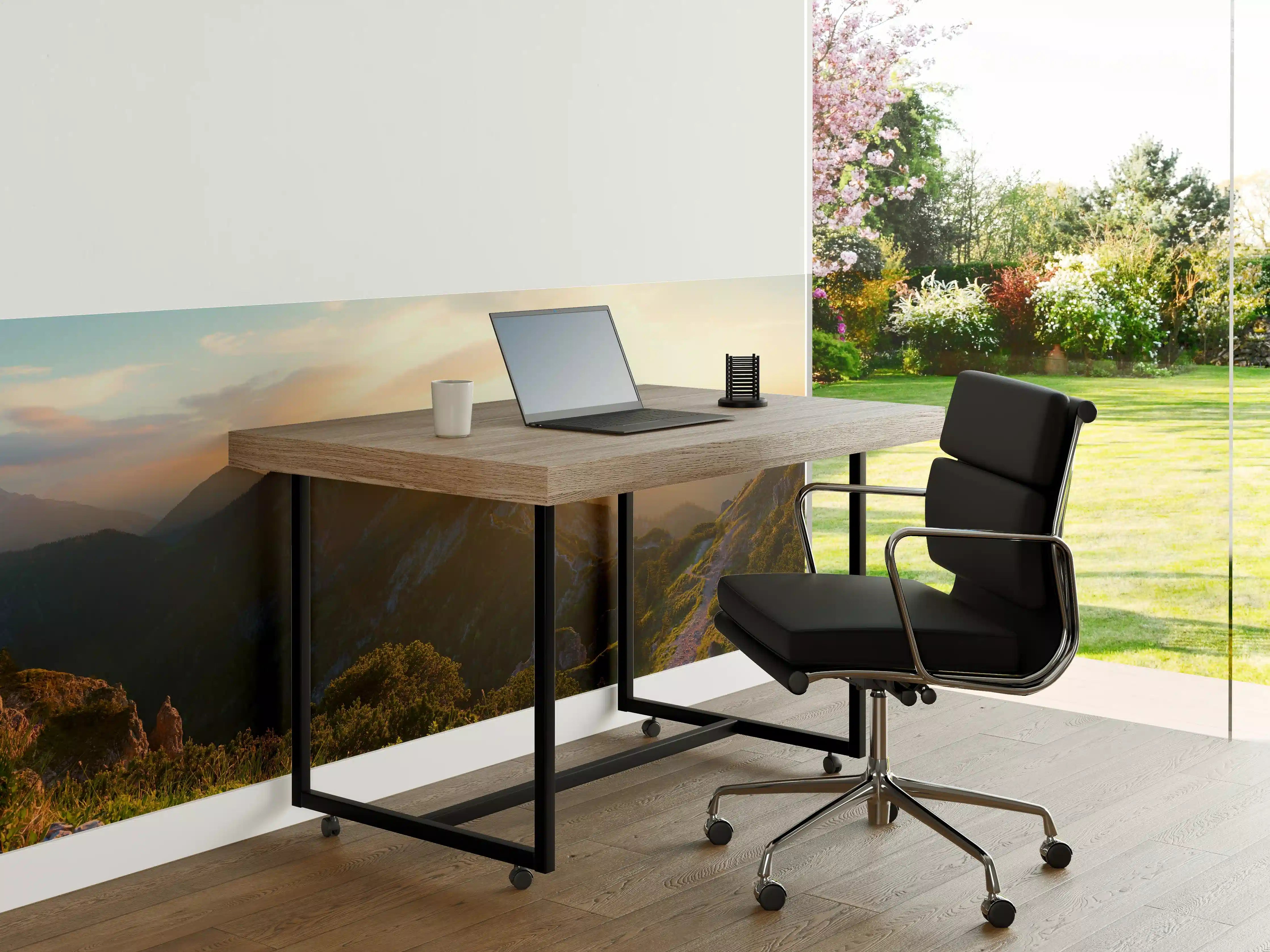 Büro Wandgestaltung - Panorama der bayrischen Alpen bei Abendsonne