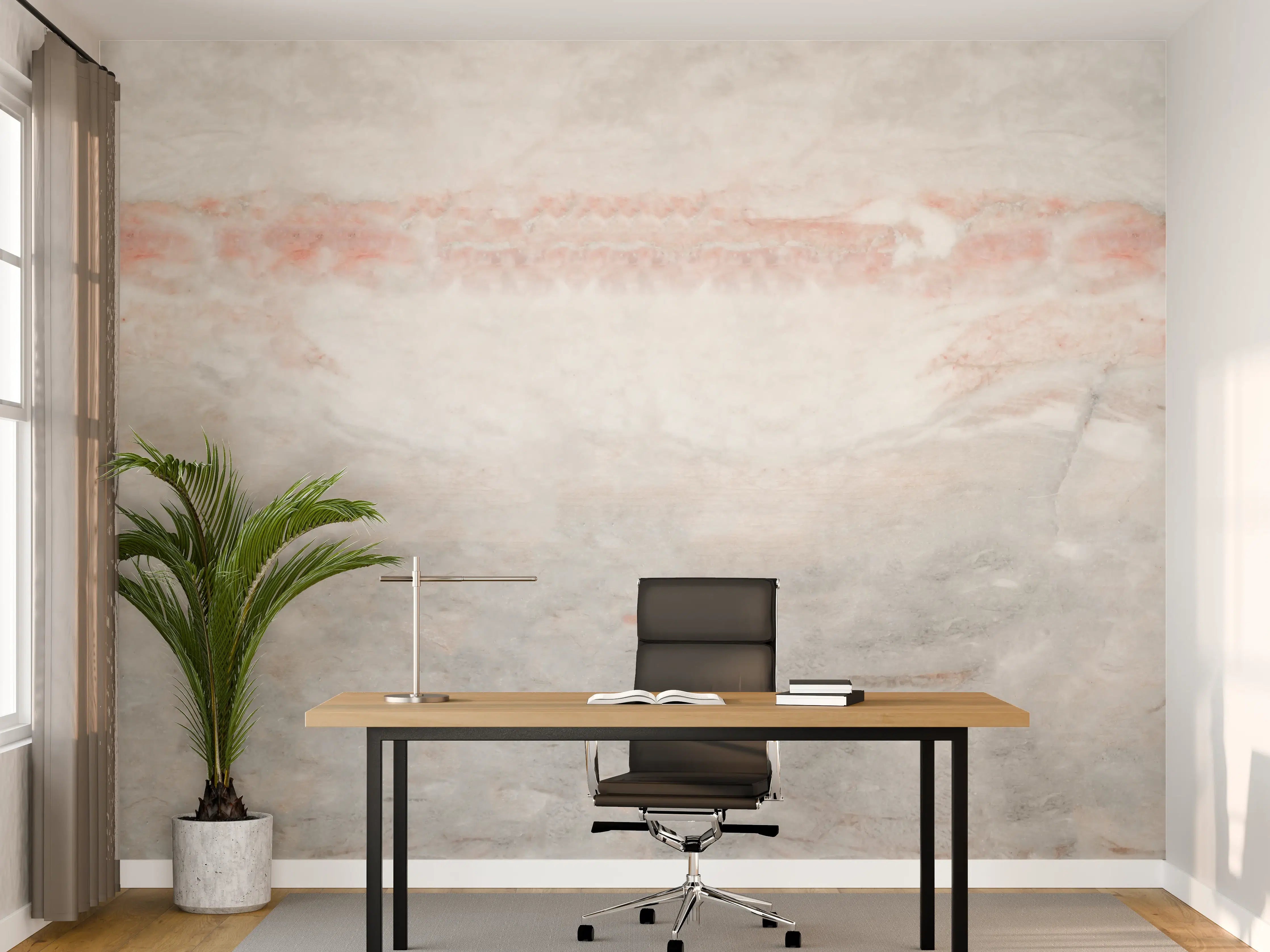 Büro Wandgestaltung - Panorama der grauen Marmor Textur