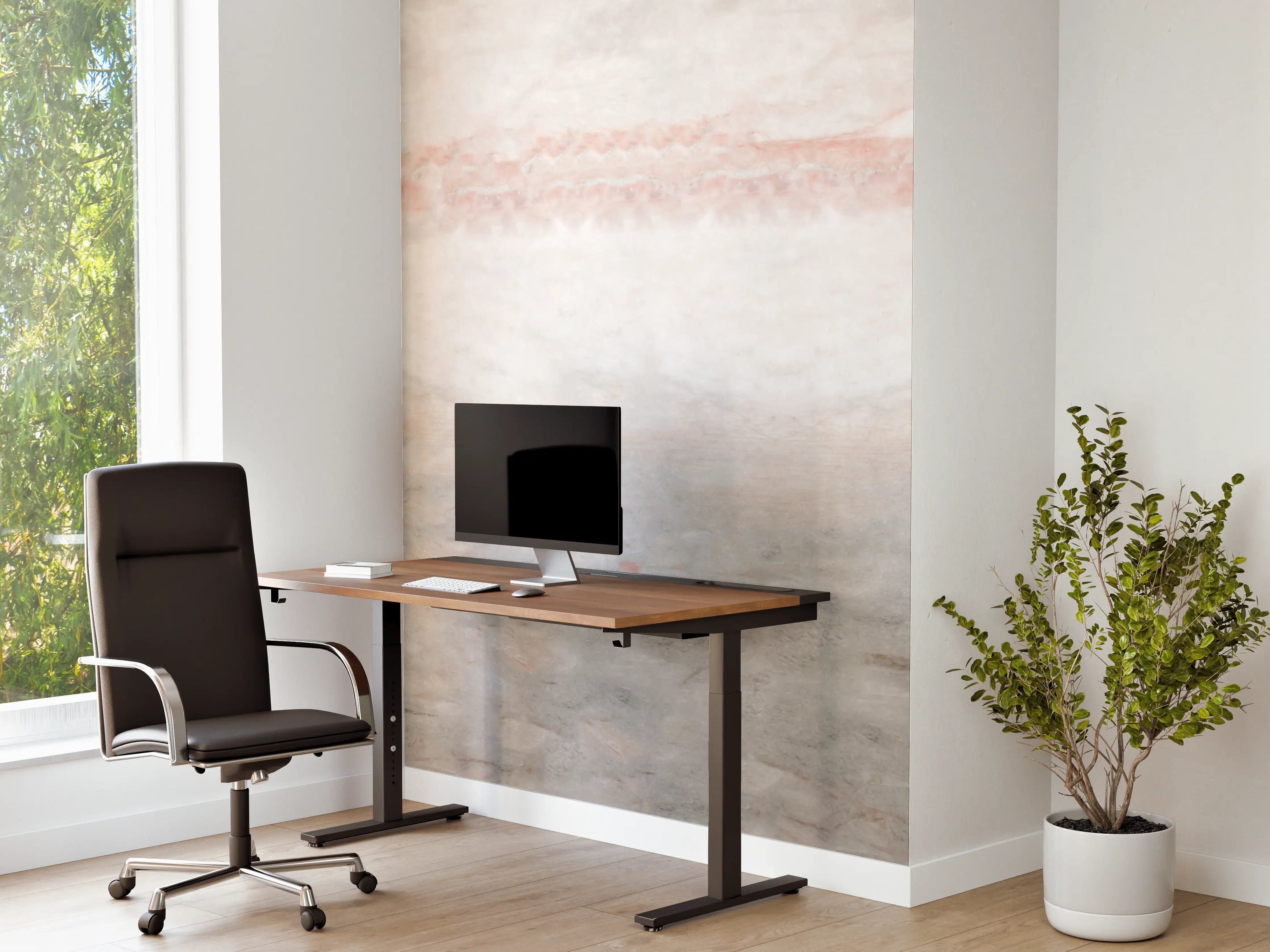Büro Wandgestaltung - Panorama der grauen Marmor Textur