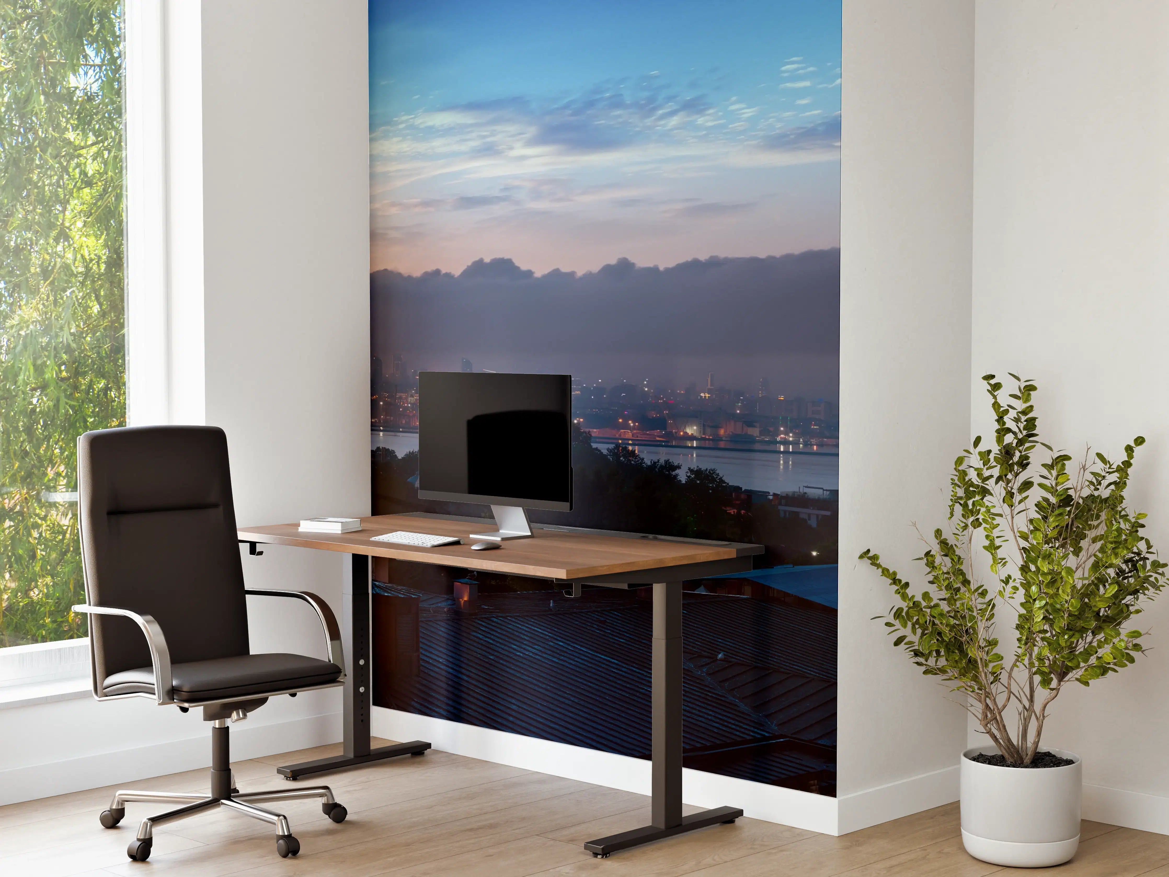 Büro Wandgestaltung - Panorama von Istanbul im Nacht