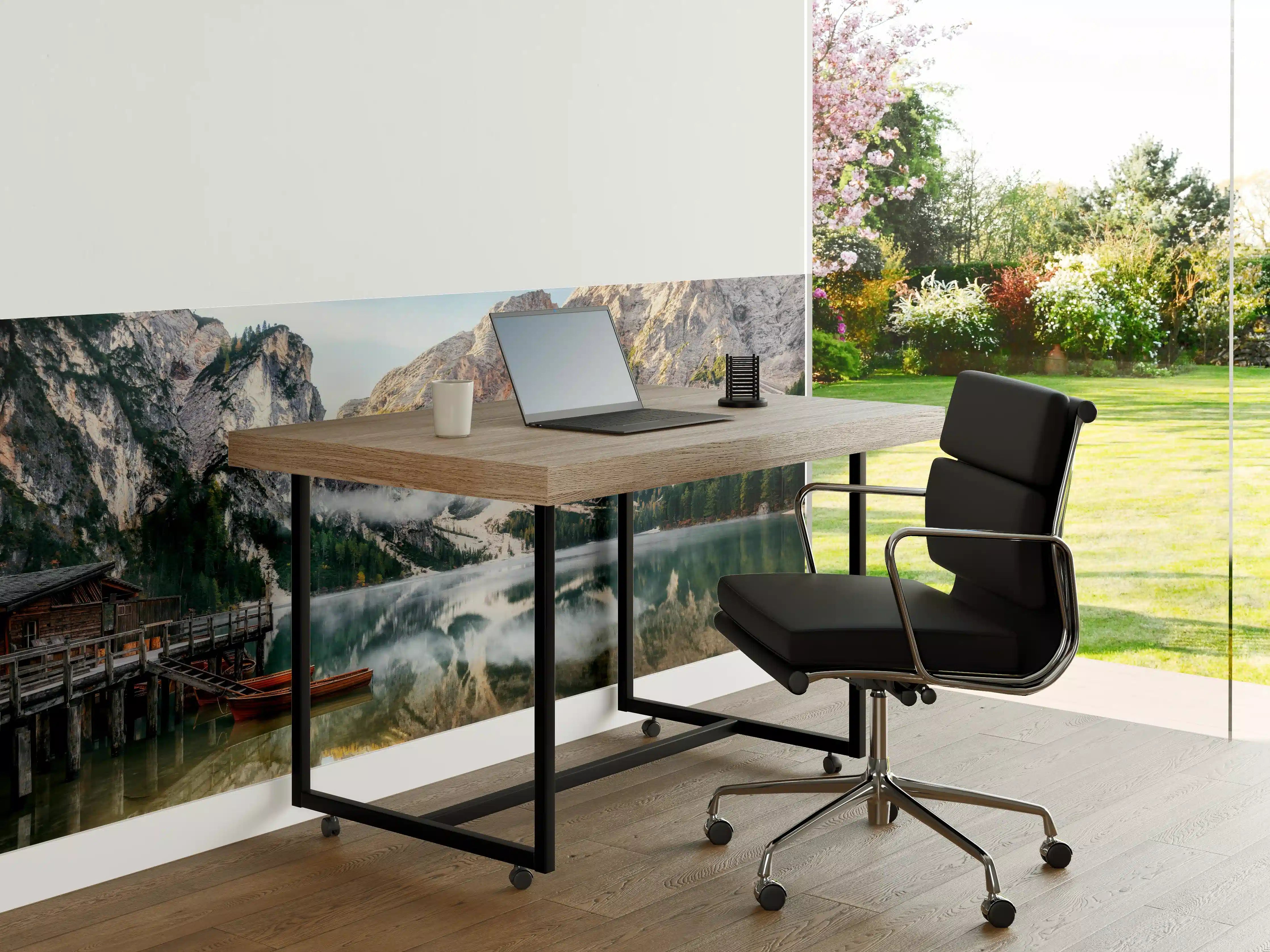 Büro Wandgestaltung - Panoramablick auf Pragser Wildsee