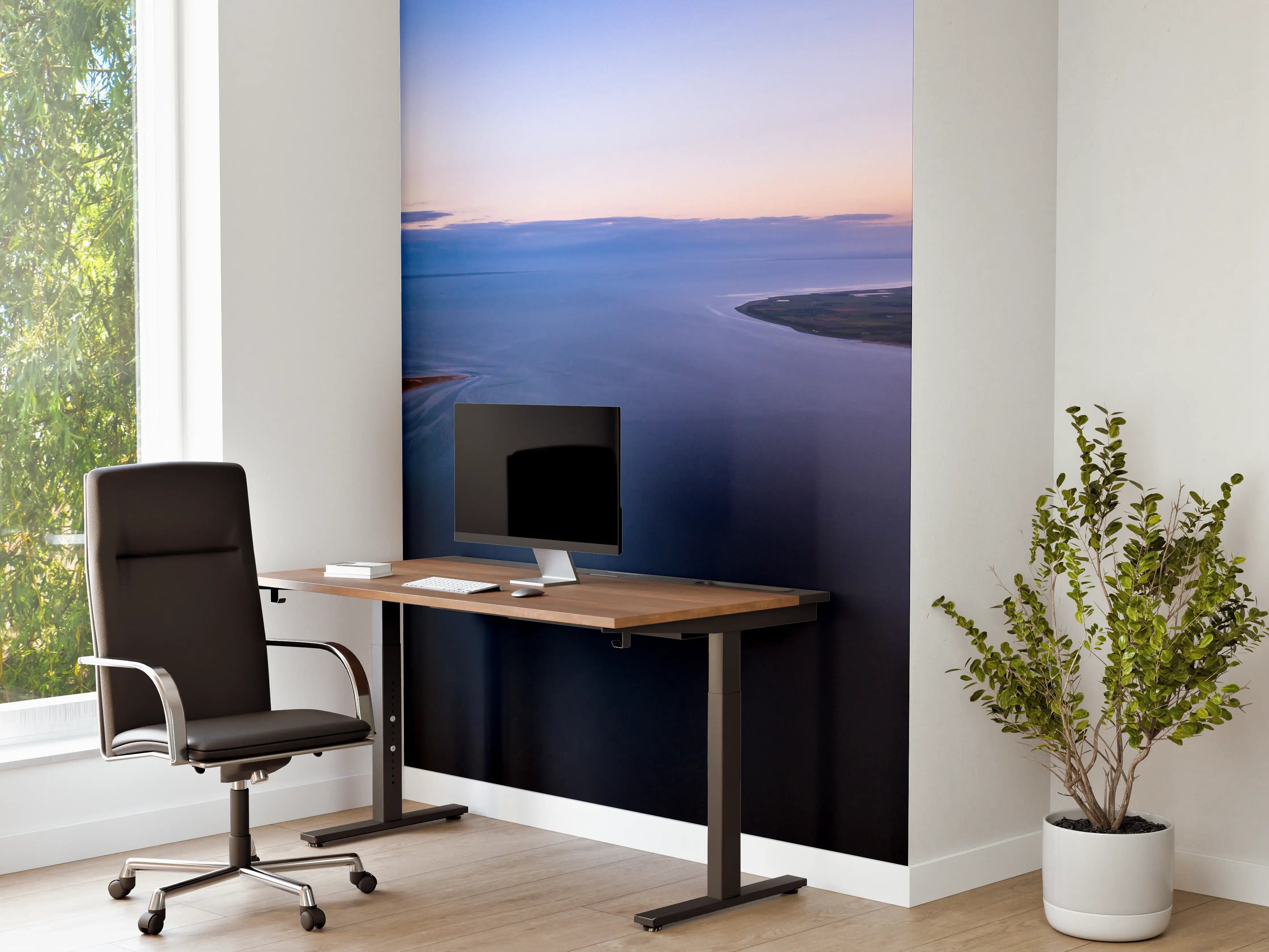 Büro Wandgestaltung - Panoramablick über friedliche Wasserlandschaft