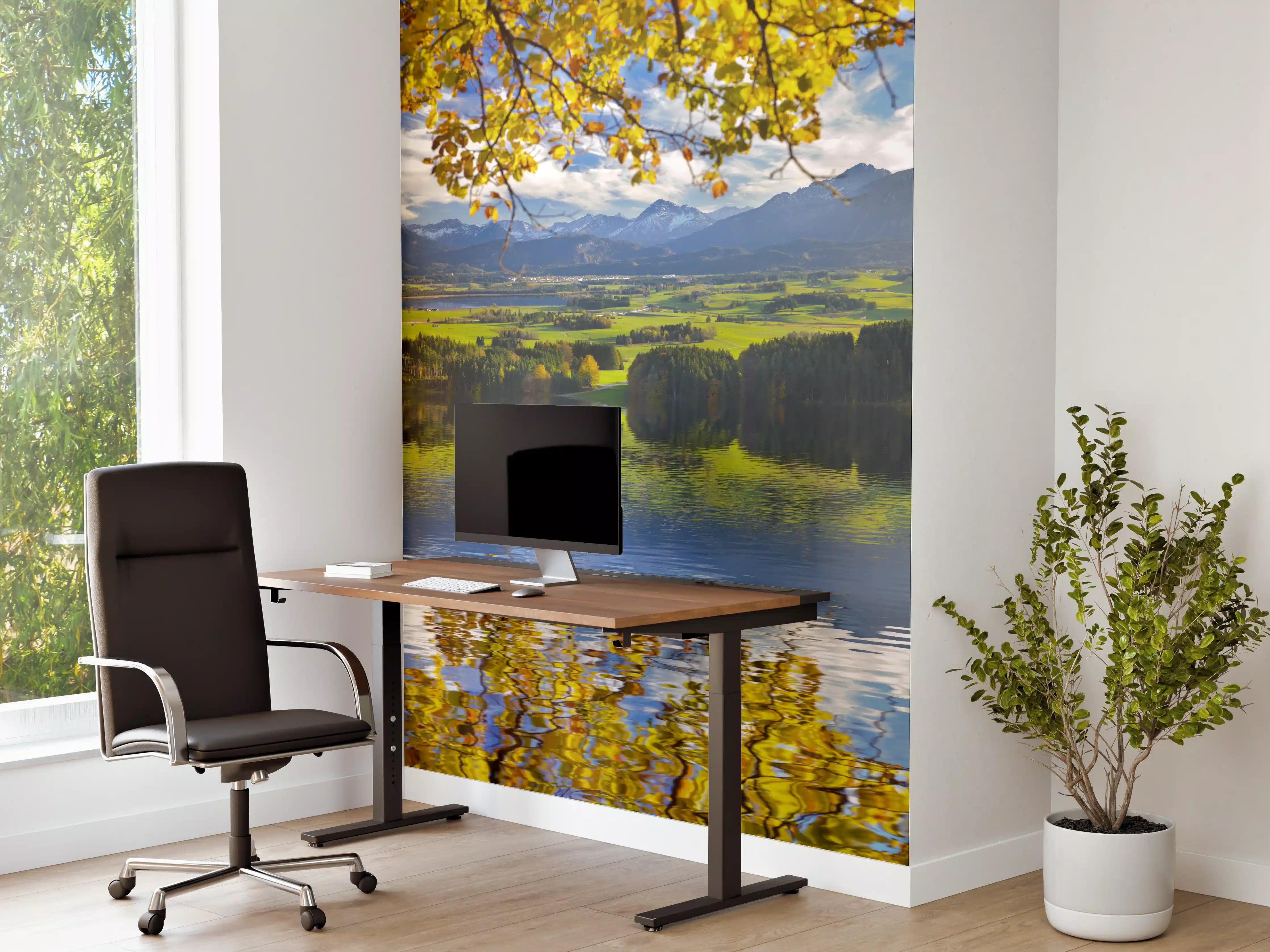 Büro Wandgestaltung - Panoramalandschaft in Bayern im Herbst