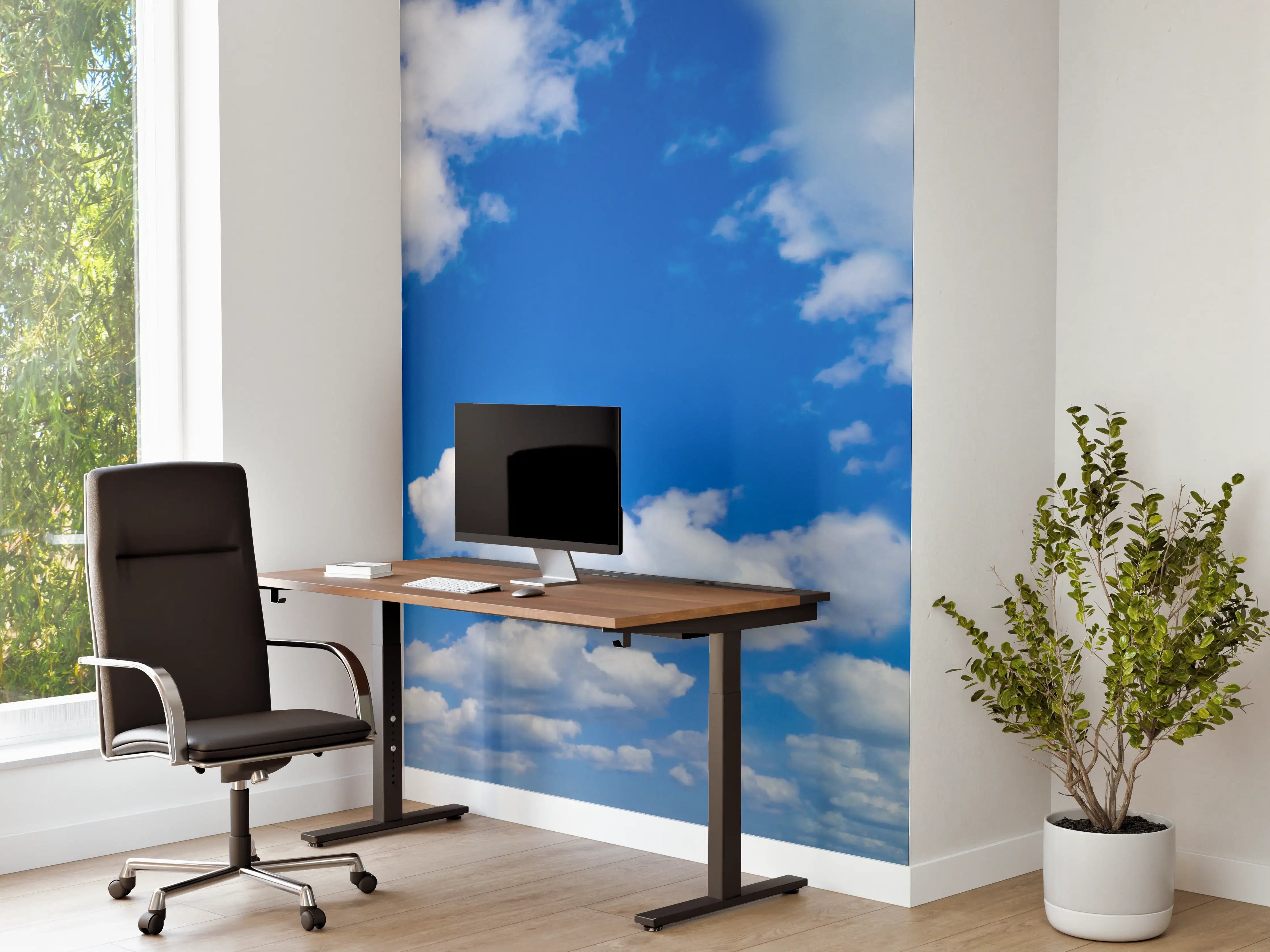 Büro Wandgestaltung - Panoramischer Himmel mit Wolken