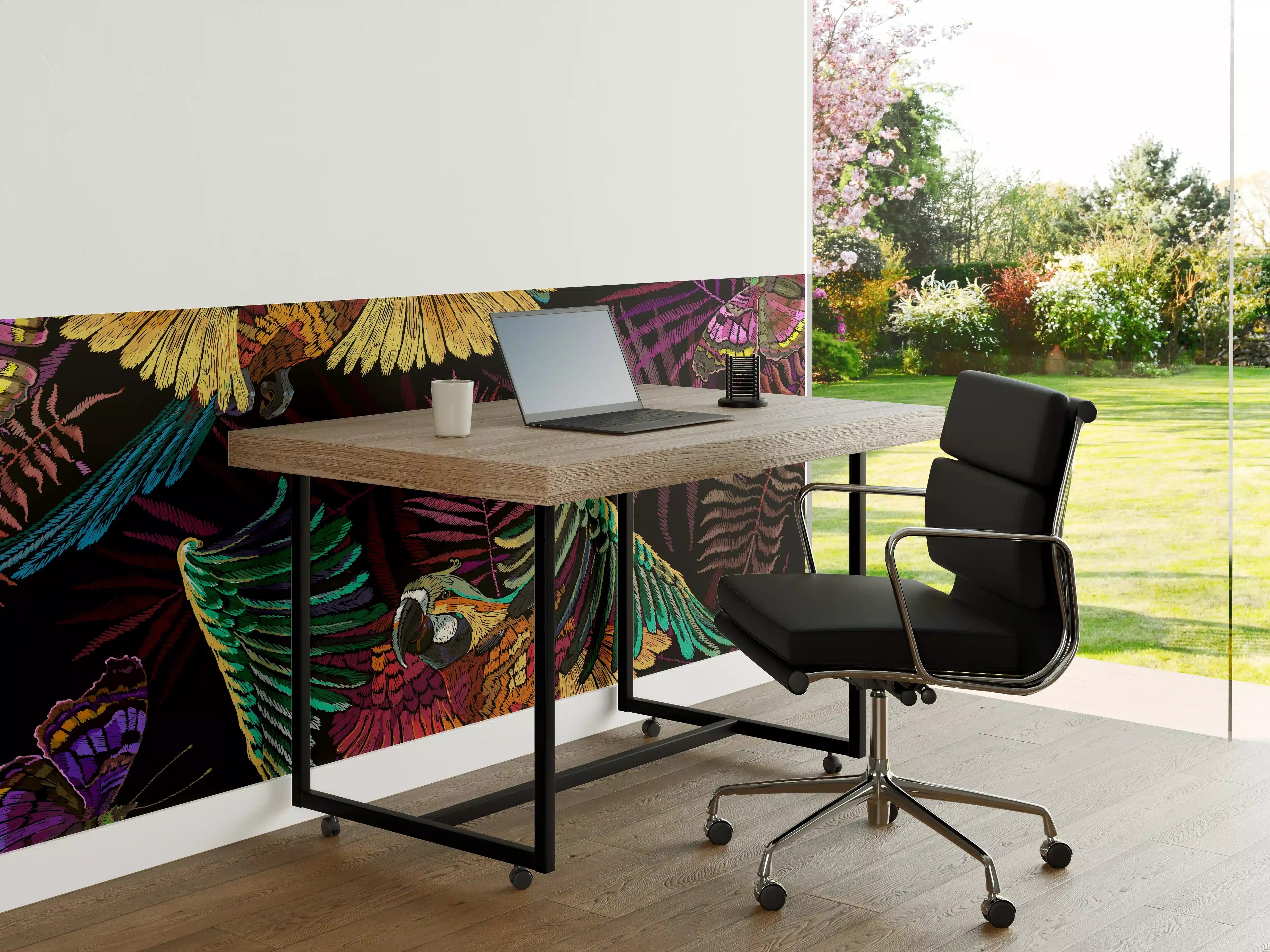Büro Wandgestaltung - Papagaien - Stickmuster