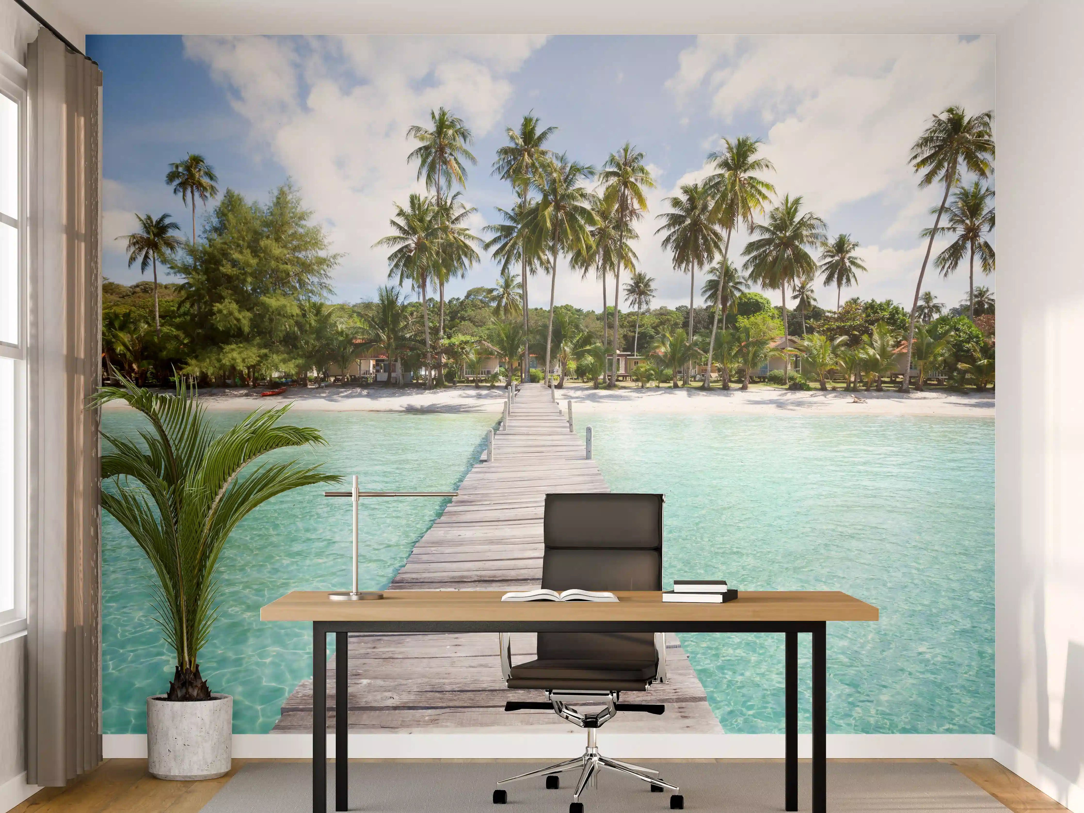 Büro Wandgestaltung - Paradiesischer Pier in Thailand