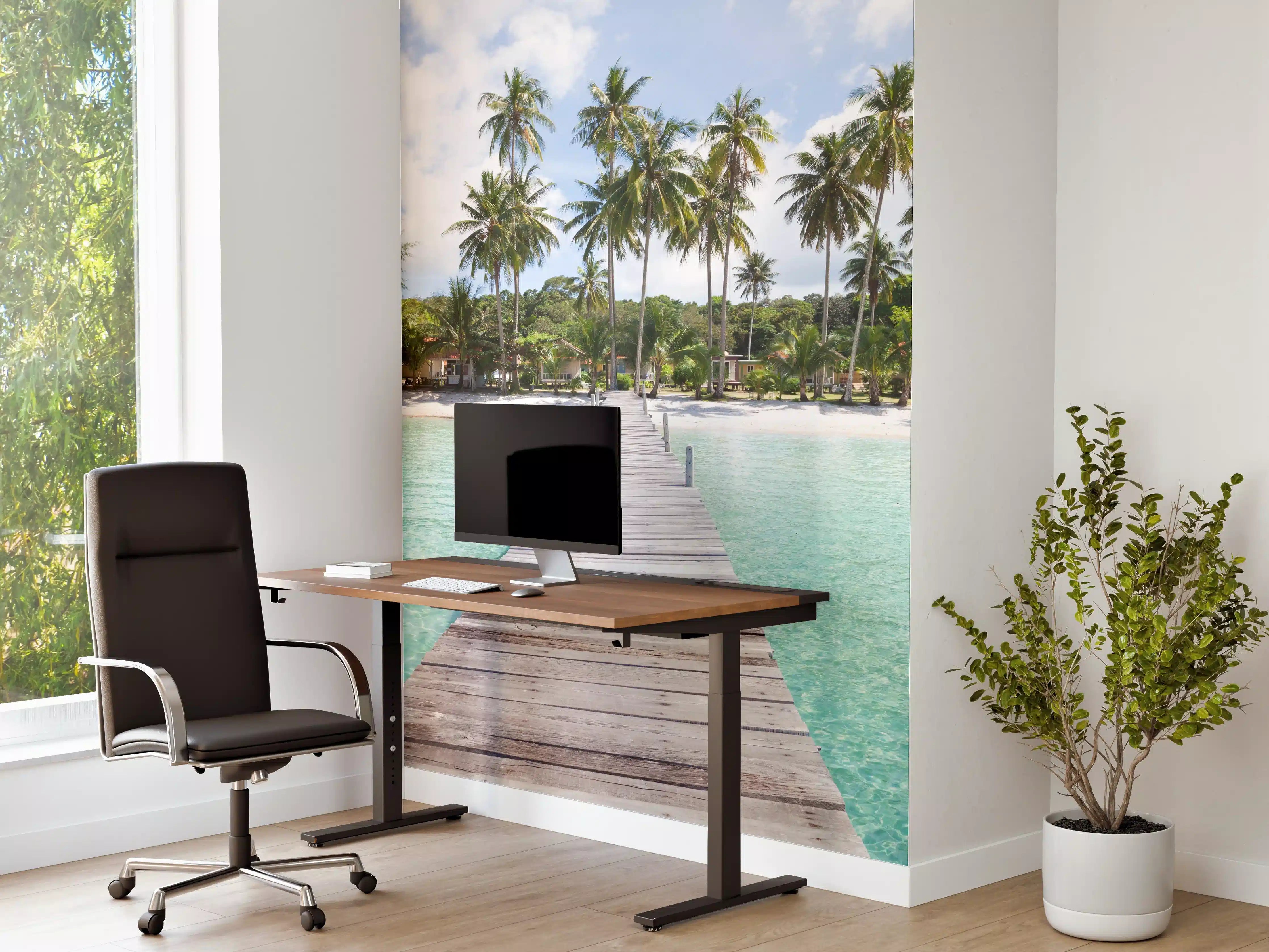 Büro Wandgestaltung - Paradiesischer Pier in Thailand