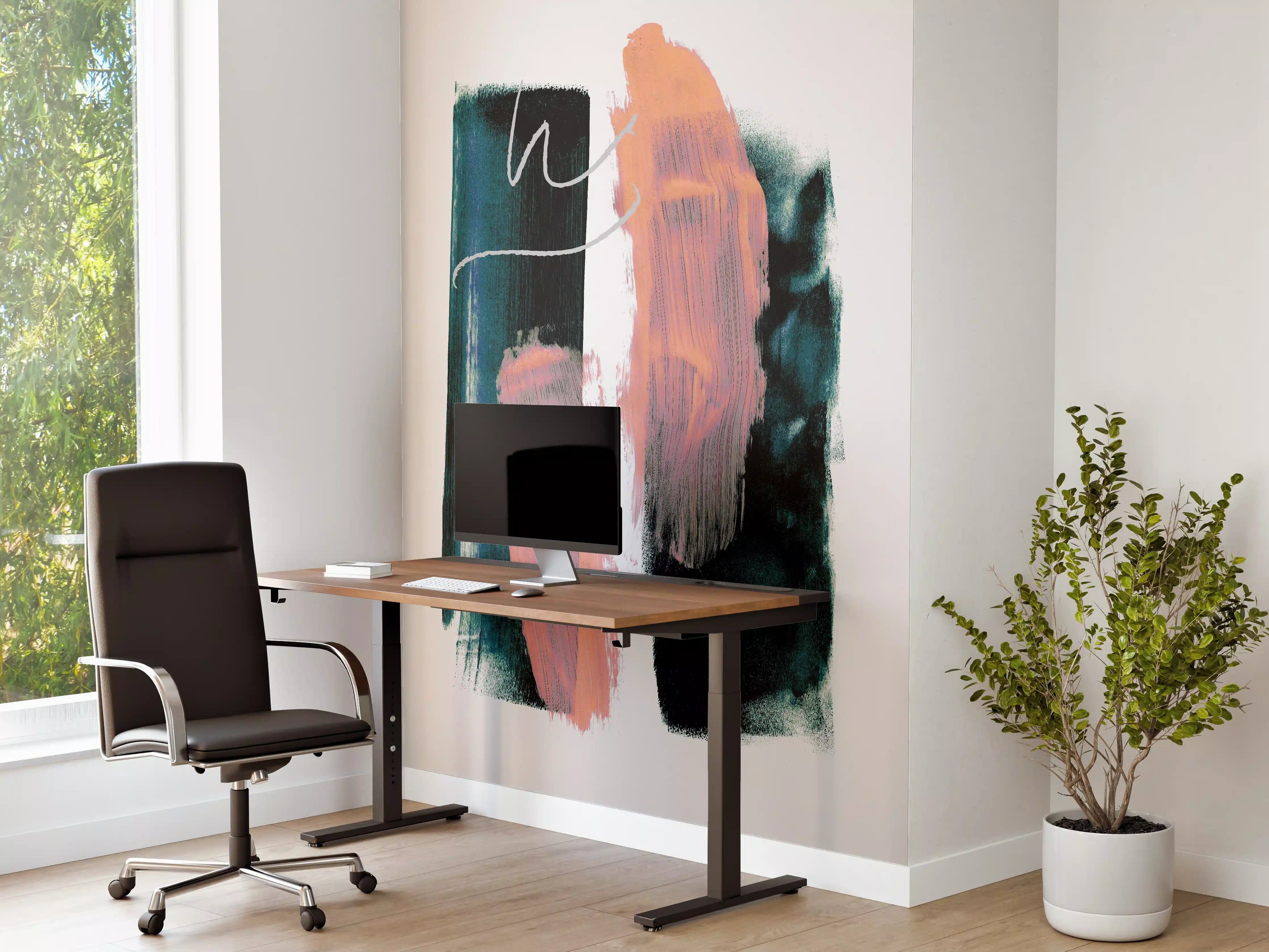Büro Wandgestaltung - Pastell Abstrakte Pinselkunst