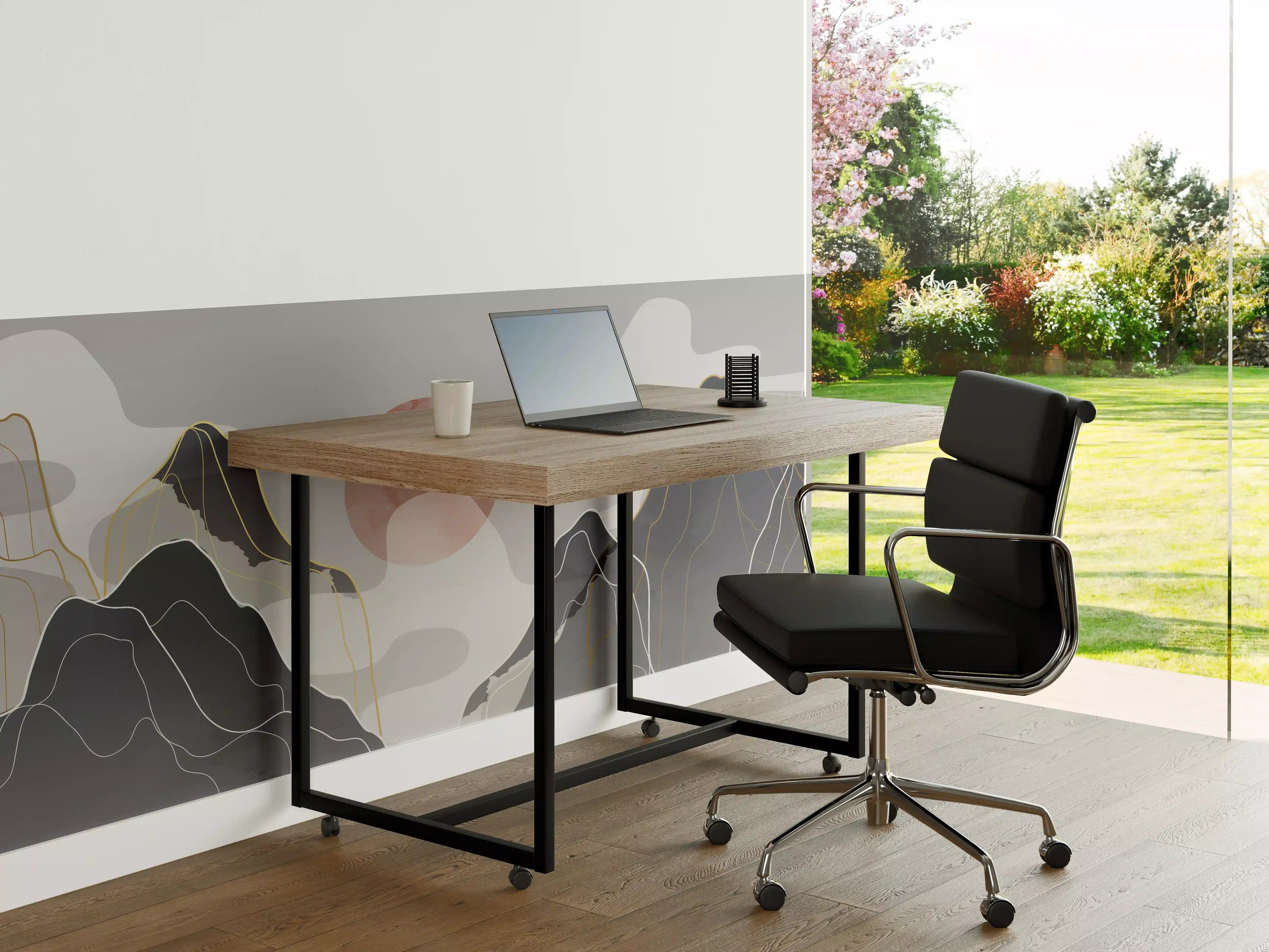 Büro Wandgestaltung - Pastell Berge Abendsonne