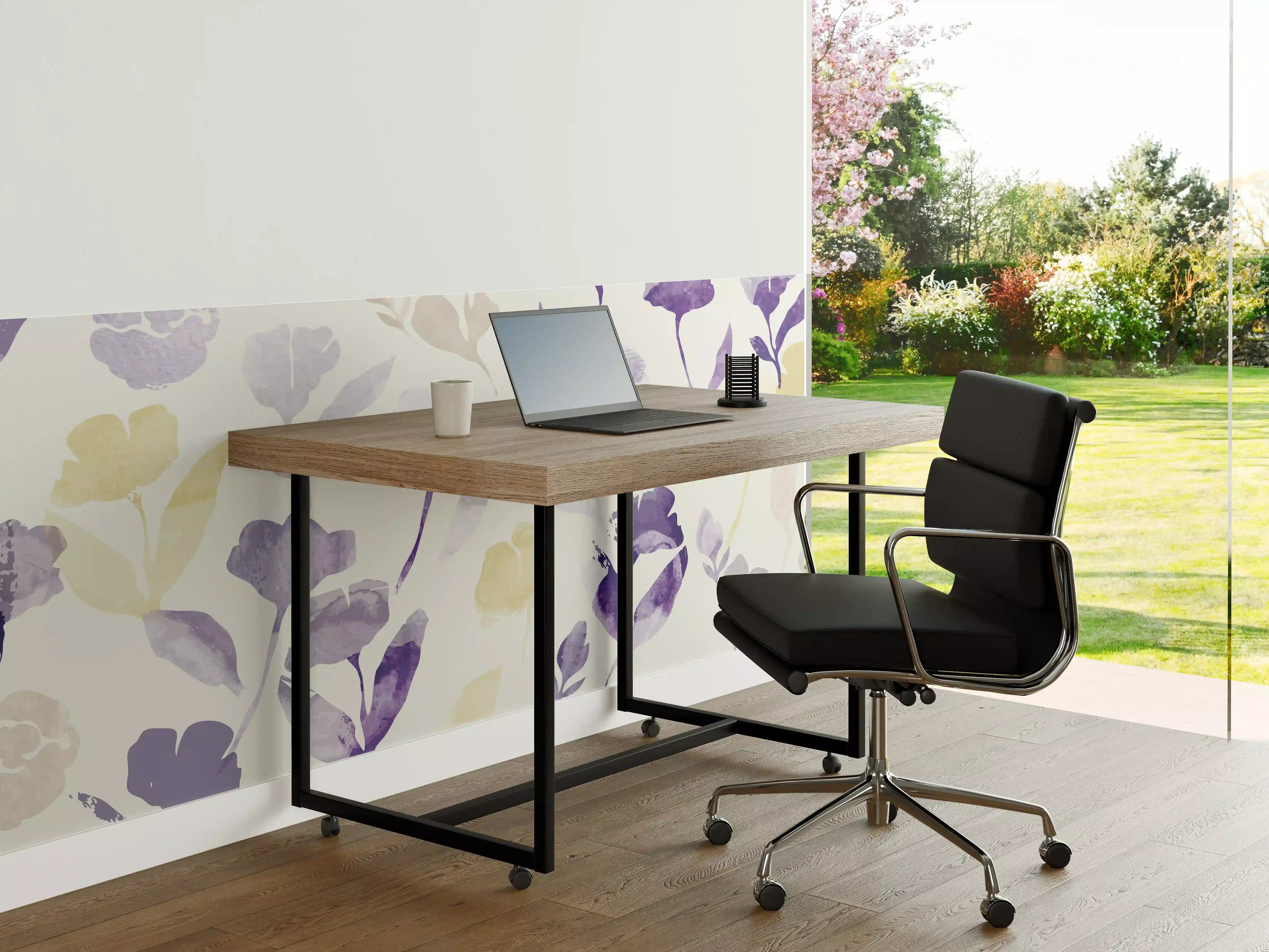 Büro Wandgestaltung - Pastell Blumen Aquarell Design