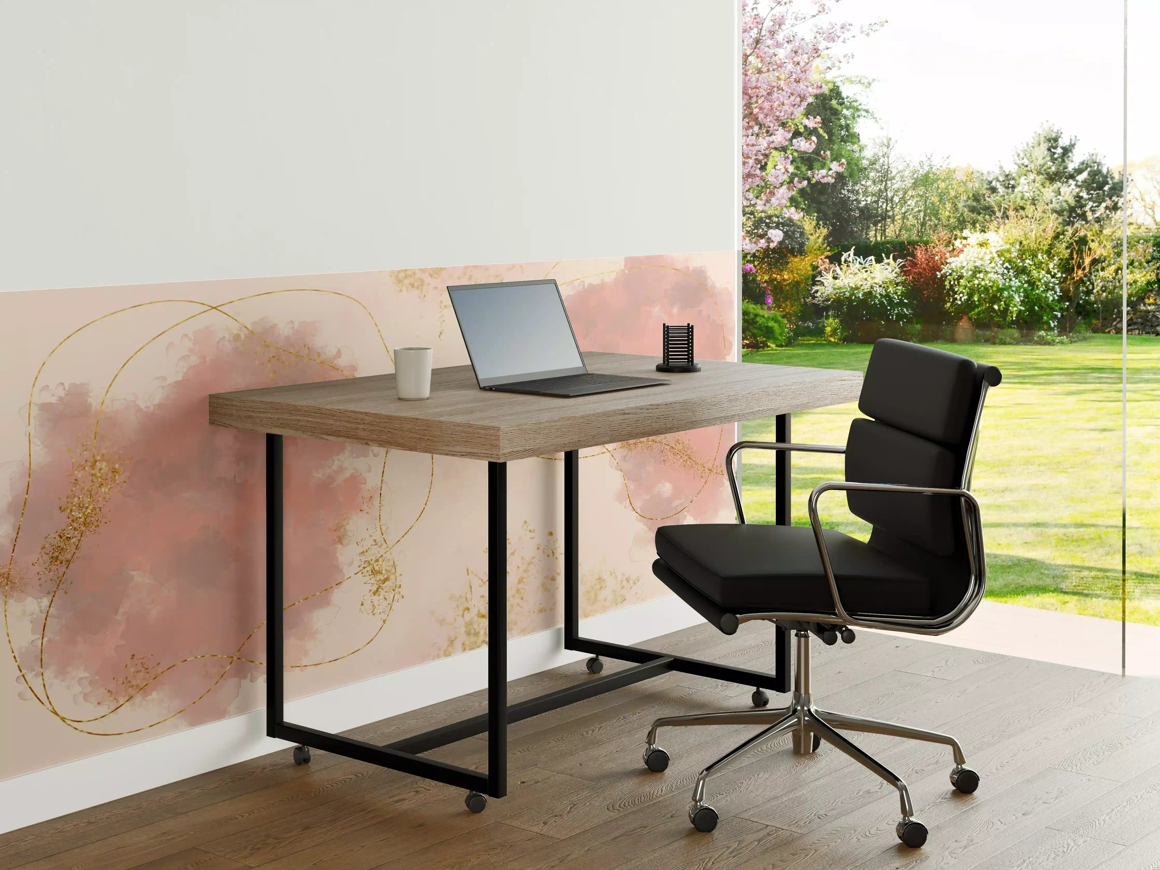 Büro Wandgestaltung - Pastell Farben Zeichnung - Rosa