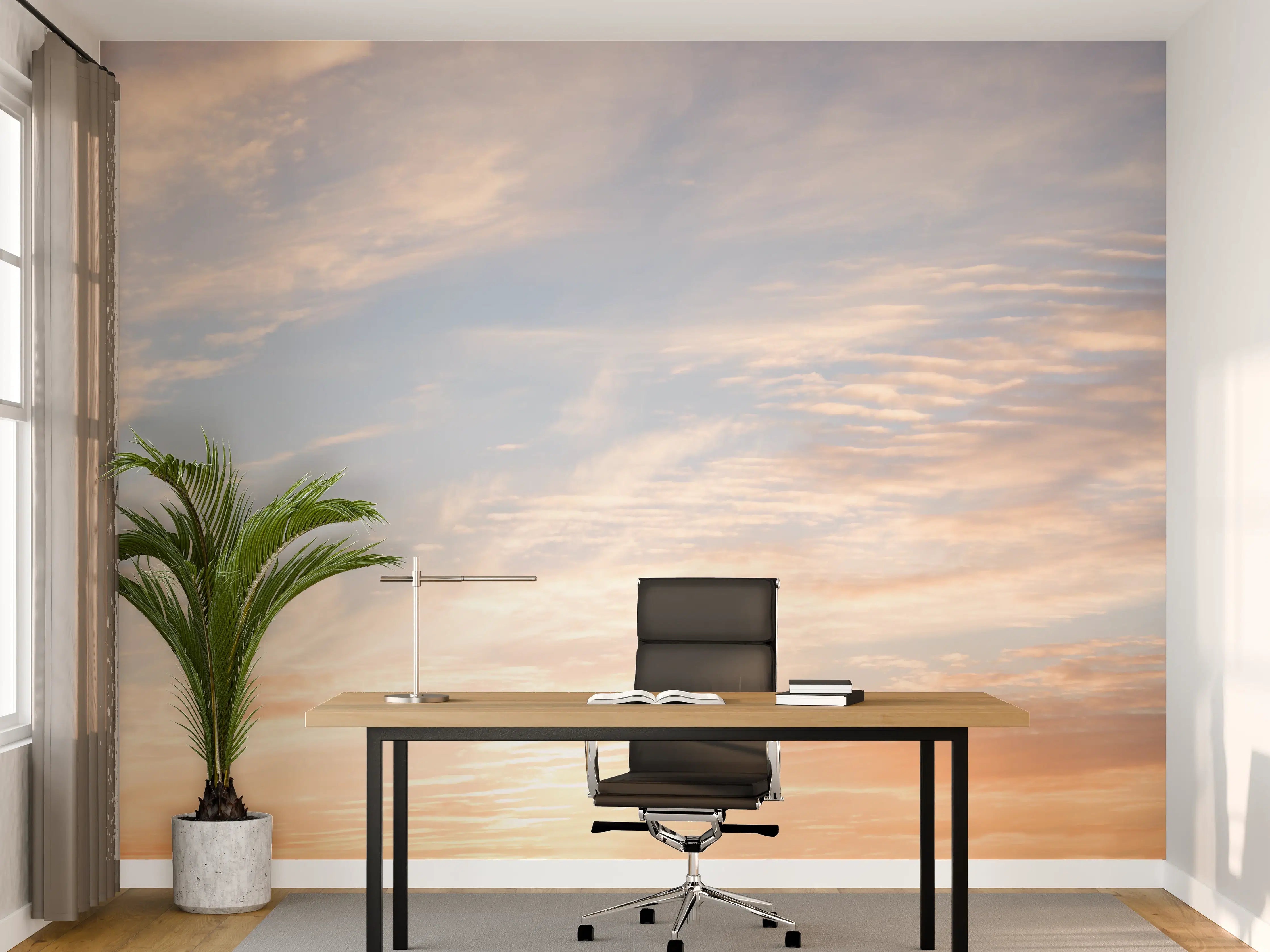Büro Wandgestaltung - Pastellhimmel bei Sonnenuntergang