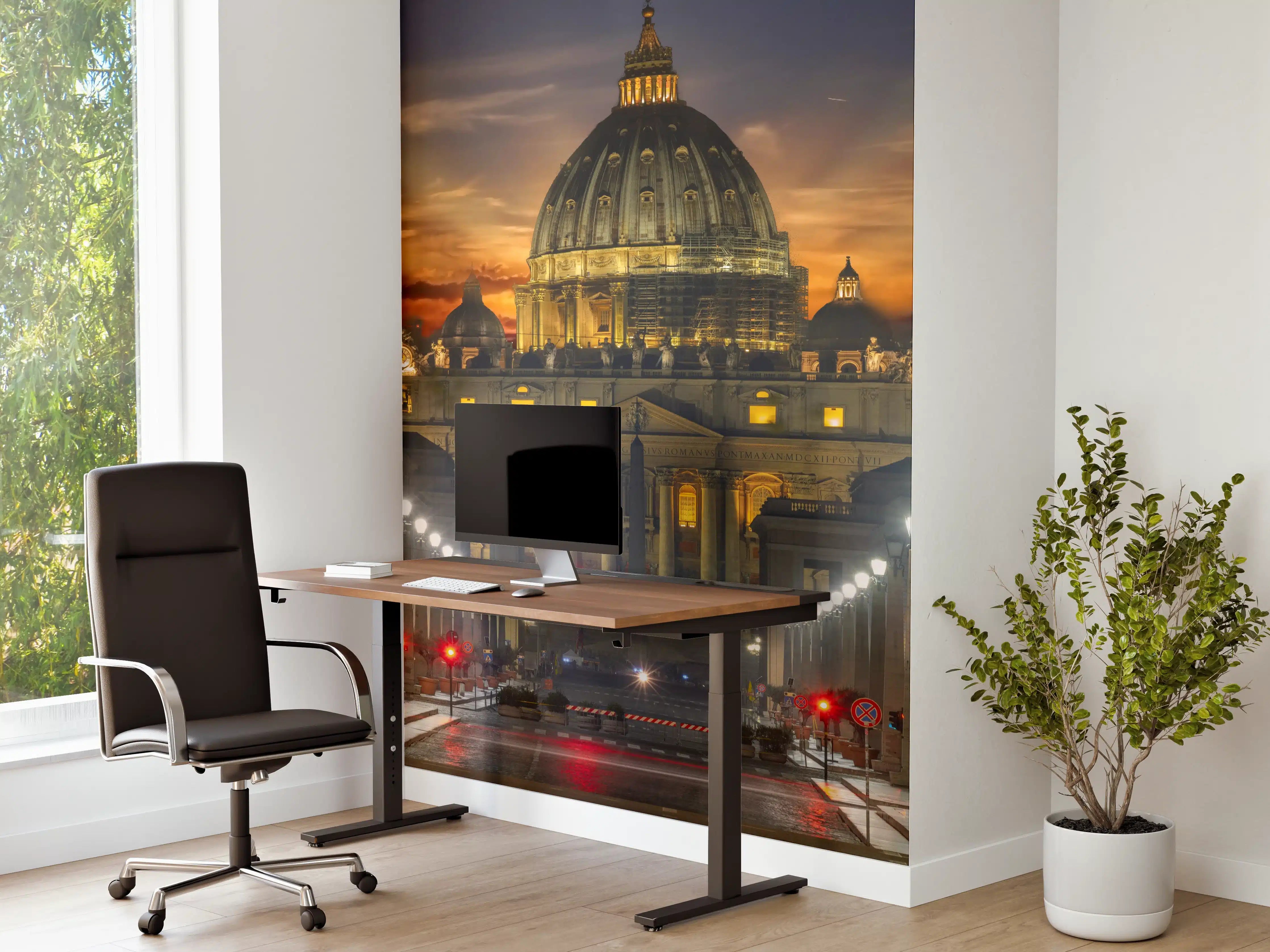 Büro Wandgestaltung - Petersdom Rom Abendstimmung