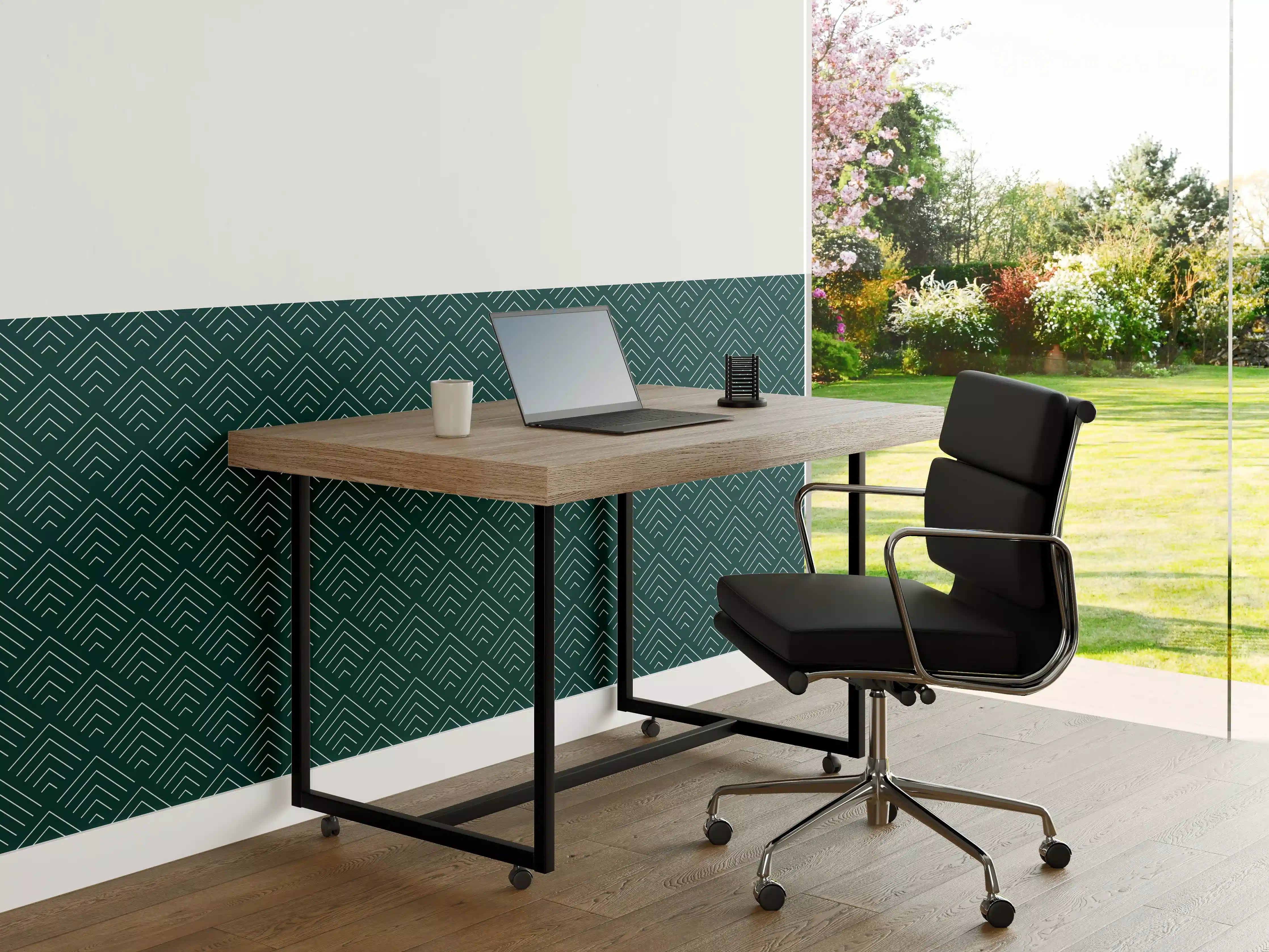 Büro Wandgestaltung - Petrolgrüne Designkunst