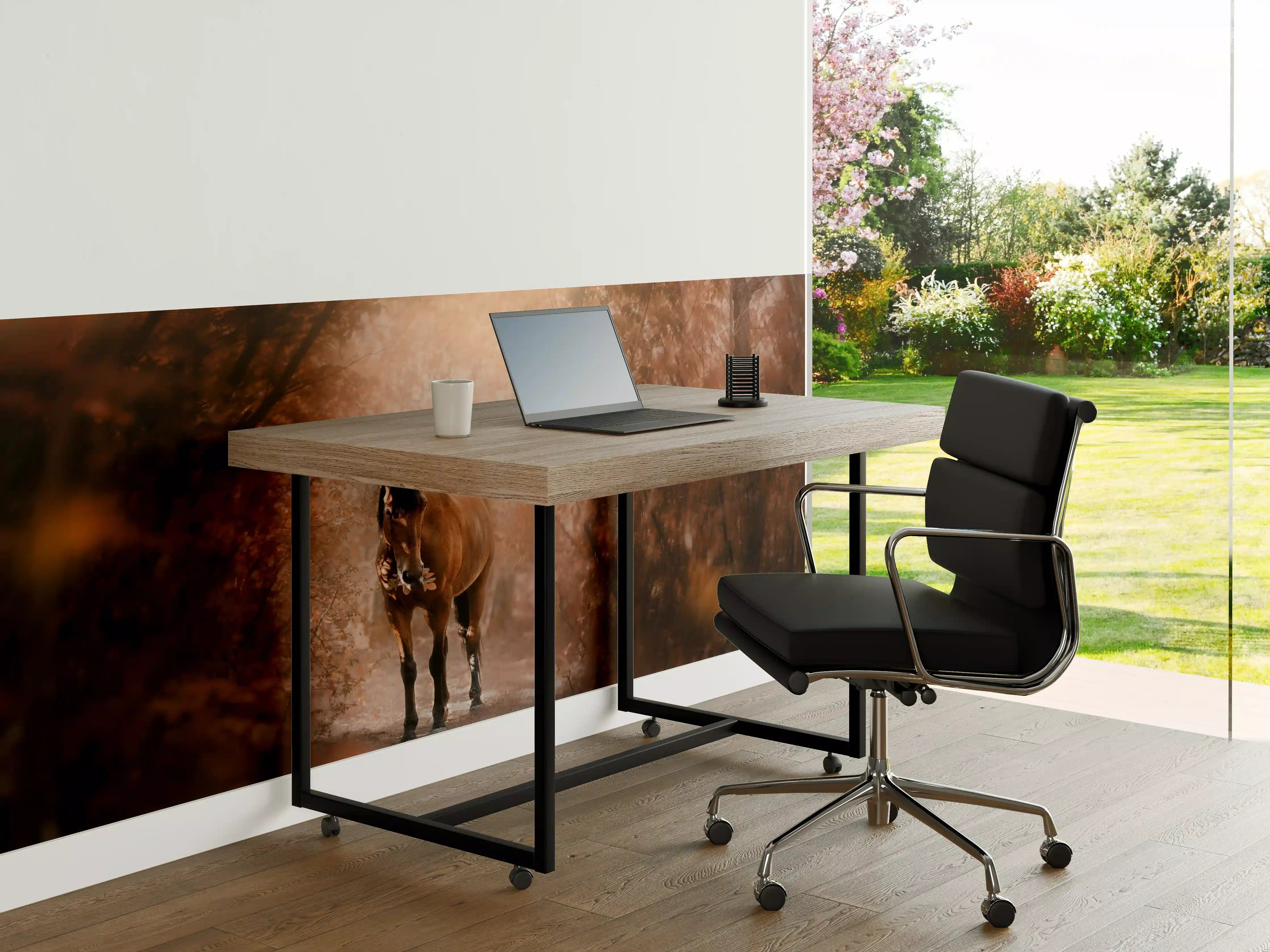 Büro Wandgestaltung - Pferd stehend im Wald