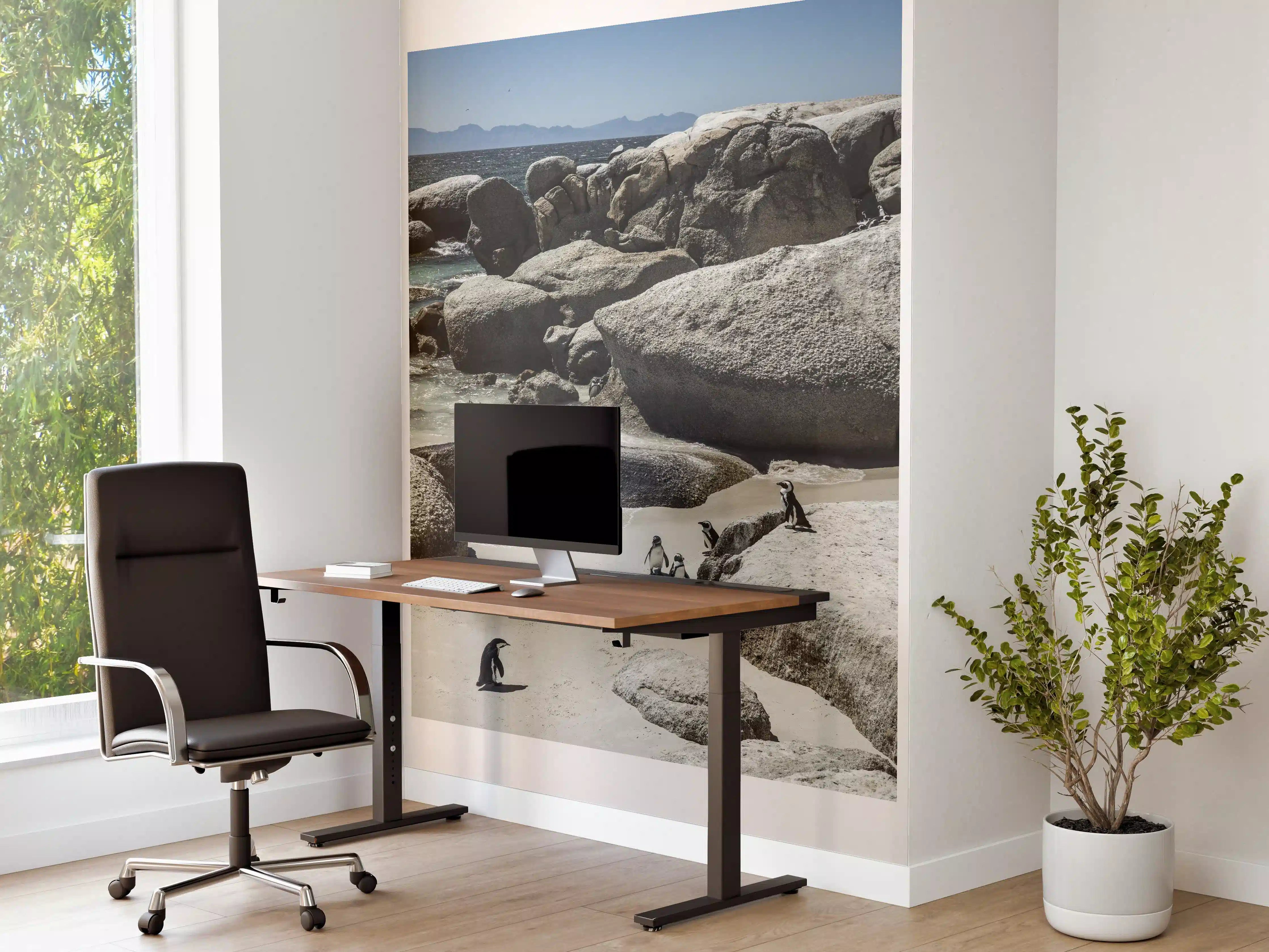 Büro Wandgestaltung - Pinguine an Felsküste