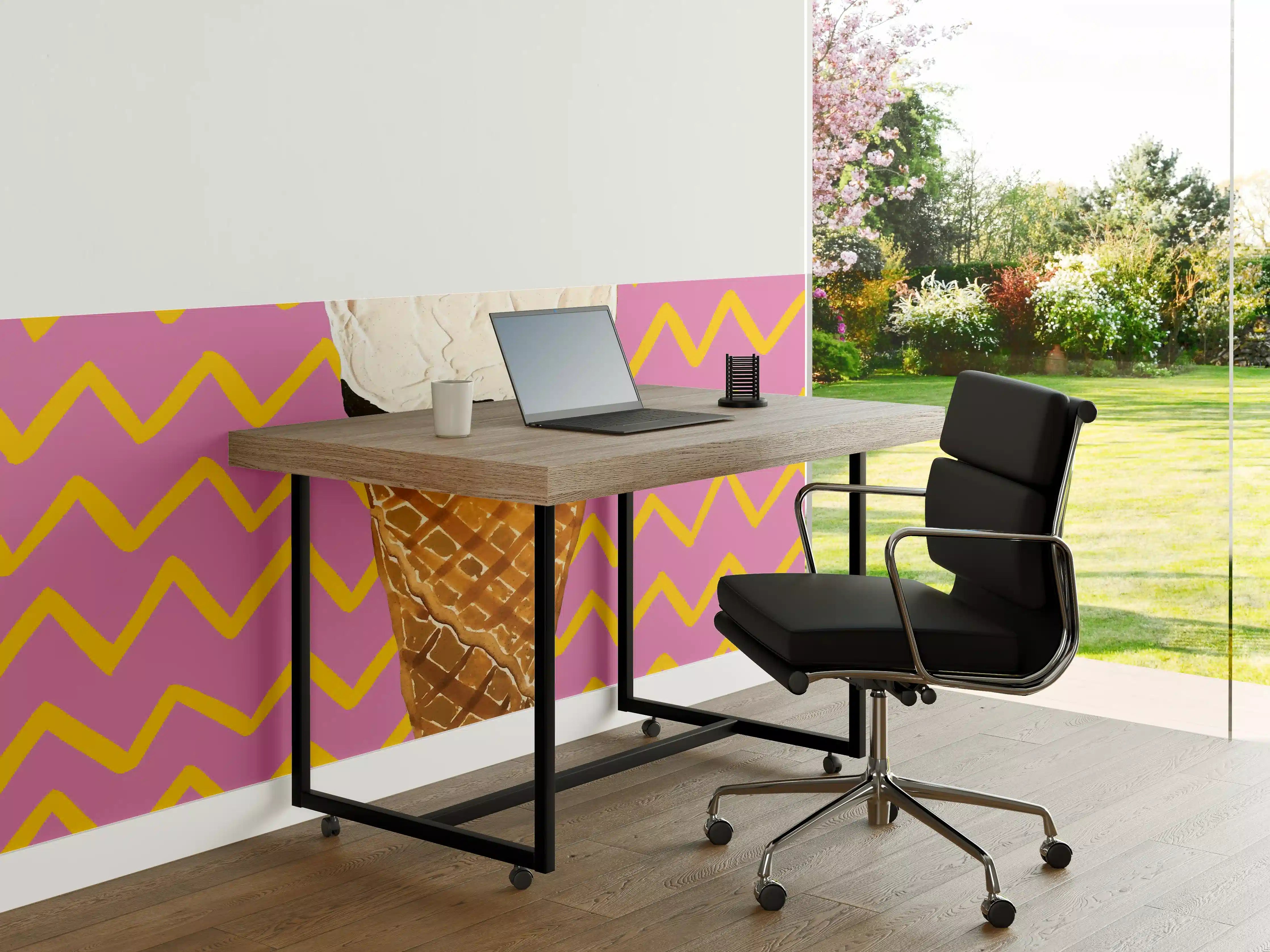 Büro Wandgestaltung - Pinkes Cornetto Eis - Gemälde